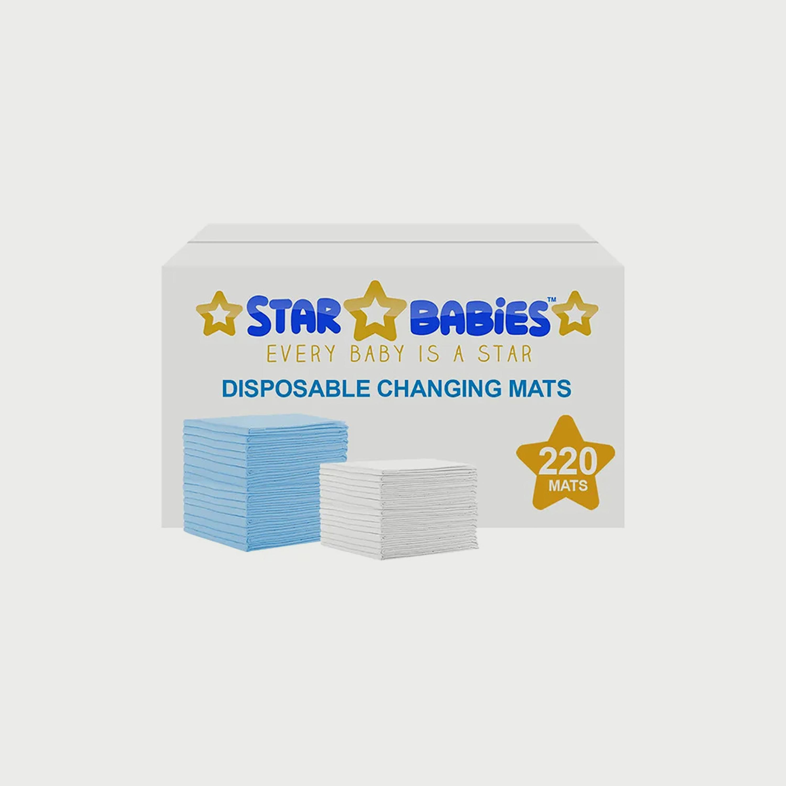 Star Babies 220-Piece Disposable Changing Mats - 45 x 60 cm-baby-diapering-changingmats-image-3