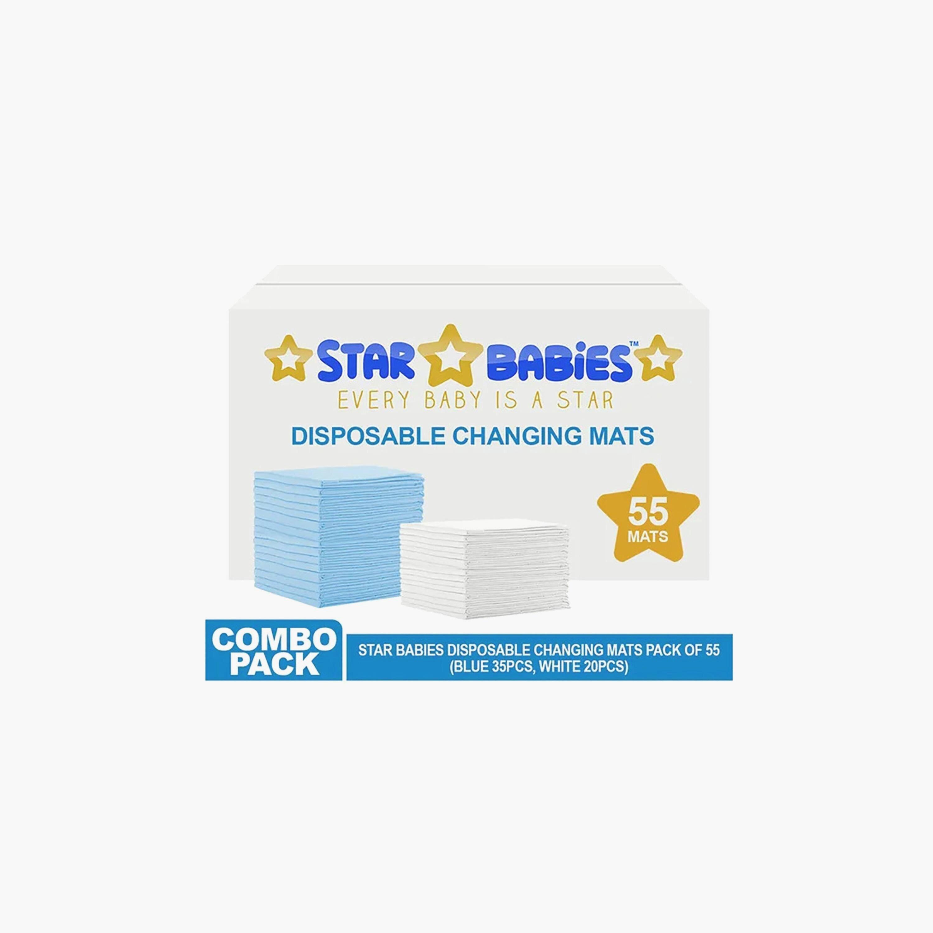 Star Babies 55-Piece Disposable Changing Mats - 45 x 60 cm-baby-diapering-changingmats-image-3