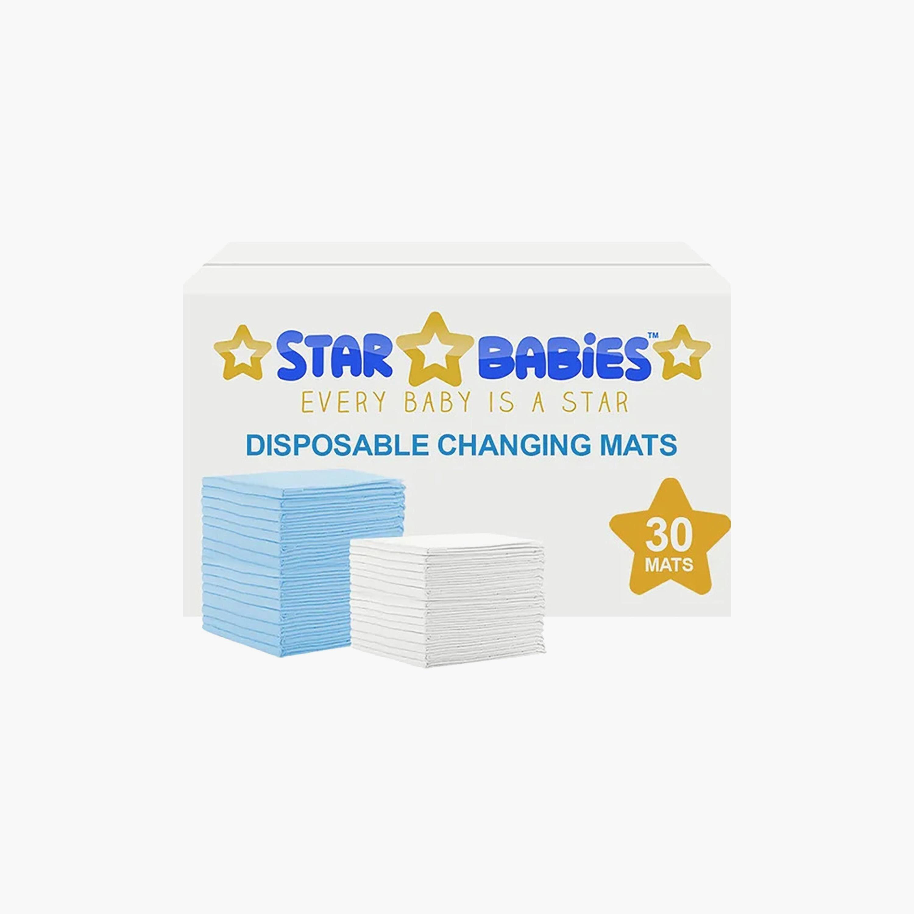 Star Babies 30-Piece Disposable Changing Mats - 45 x 60 cm-baby-diapering-changingmats-image-2