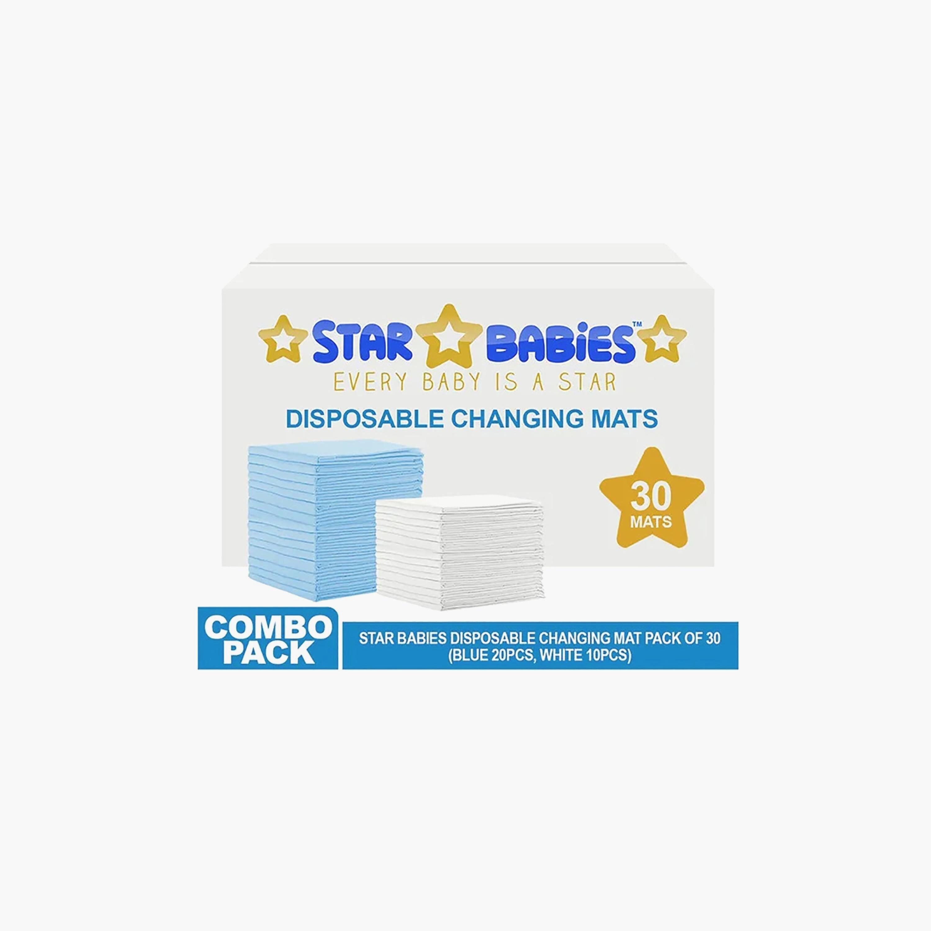 Star Babies 30-Piece Disposable Changing Mats - 45 x 60 cm-baby-diapering-changingmats-image-3