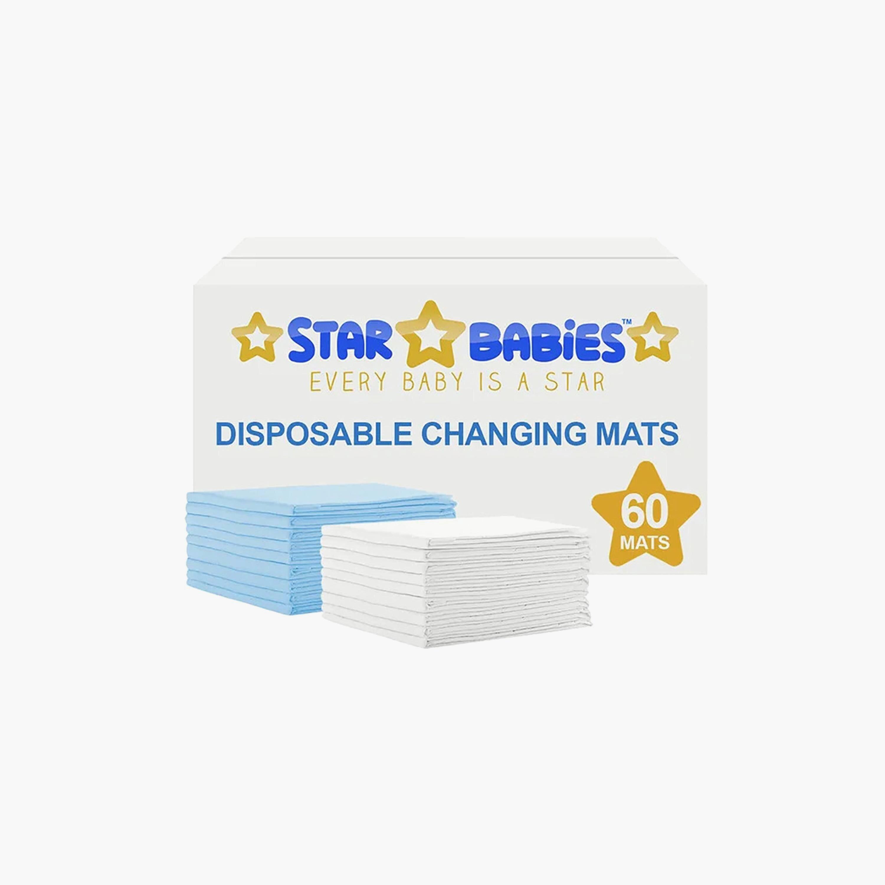 Star Babies 60-Piece Disposable Changing Mats - 45 x 60 cm-baby-diapering-changingmats-image-2