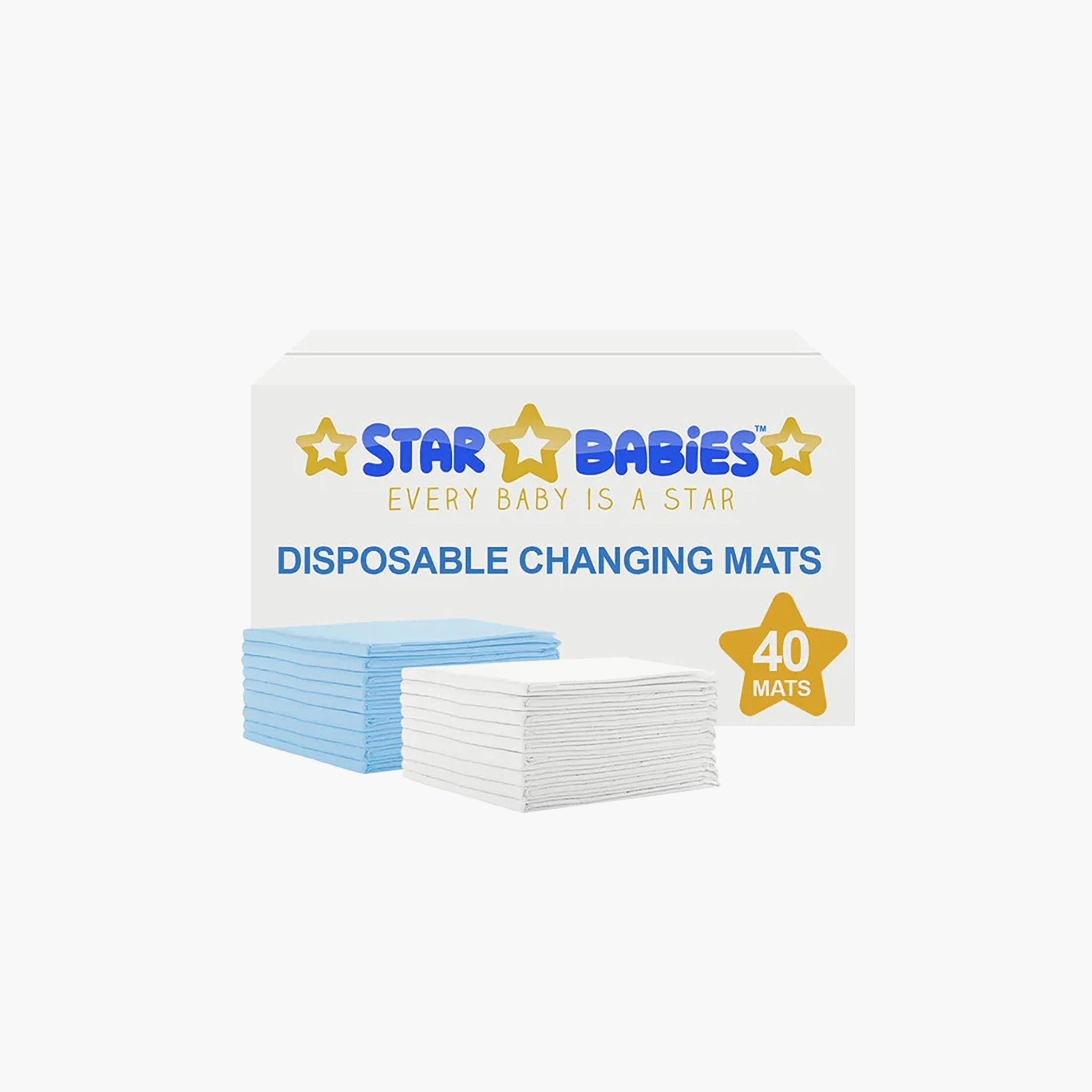 Star Babies 40-Piece Disposable Changing Mats - 45 x 60 cm-baby-diapering-changingmats-image-2