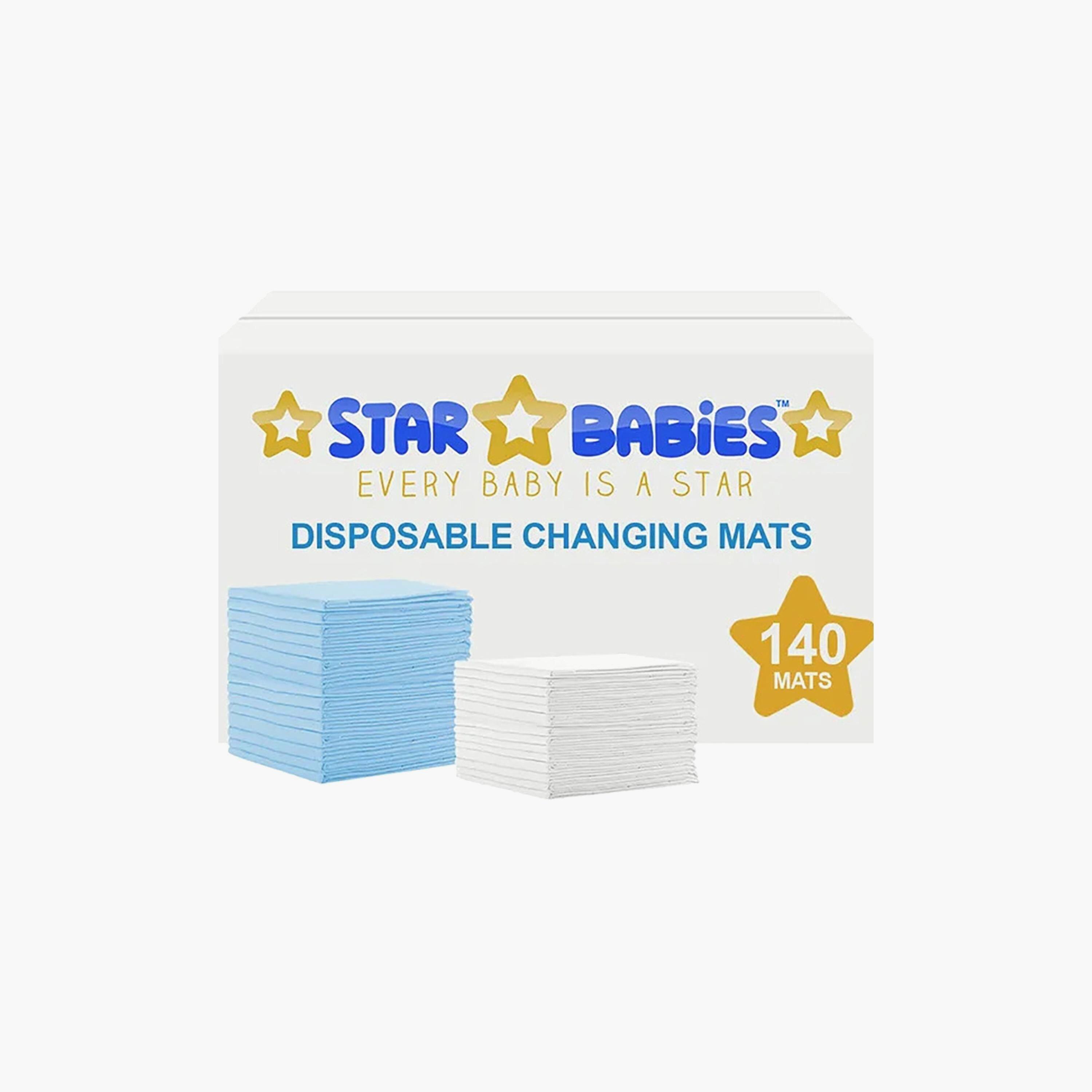 Star Babies 140-Piece Disposable Changing Mats - 45 x 60 cm-baby-diapering-changingmats-image-2