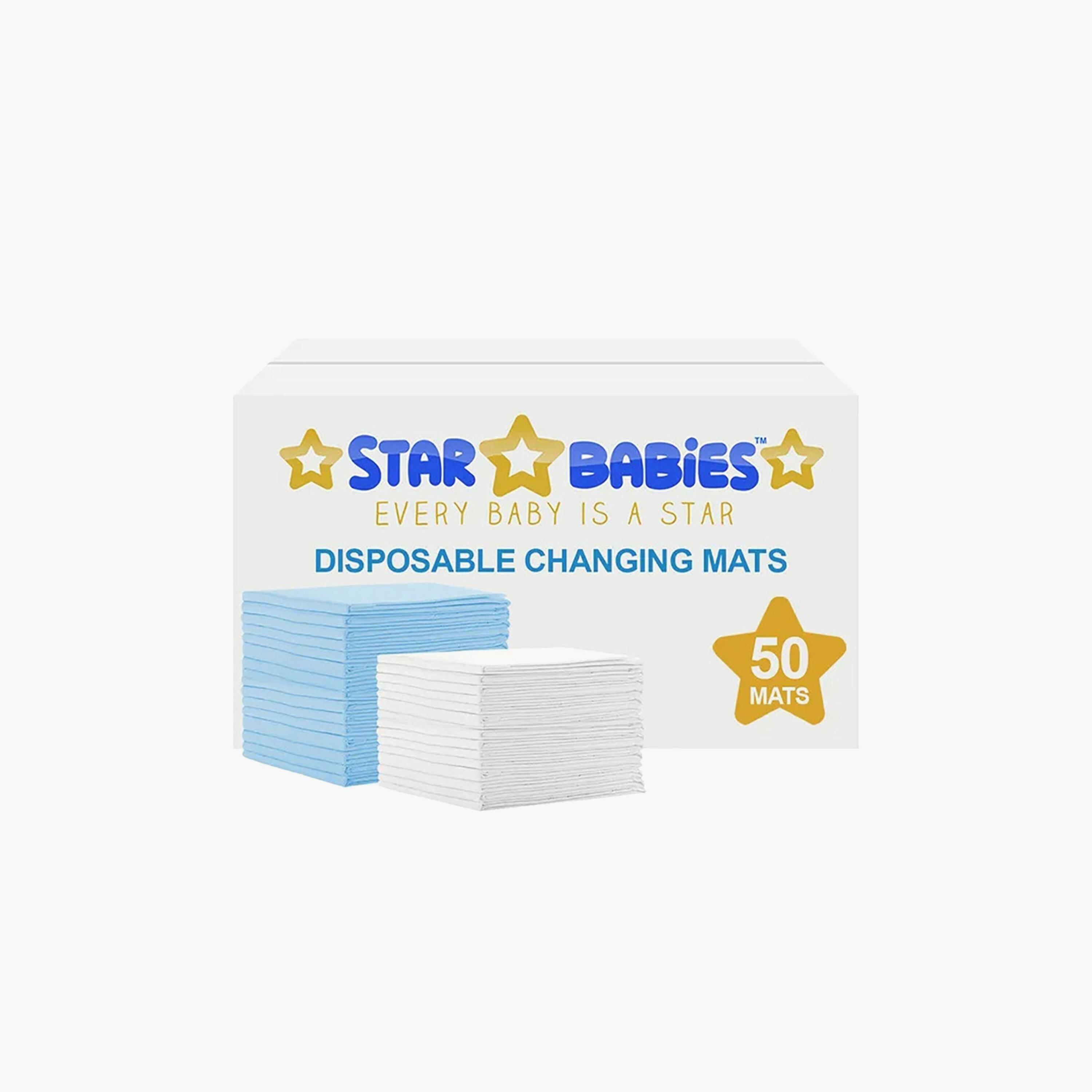 Star Babies 50-Piece Disposable Changing Mats - 45 x 60 cm-baby-diapering-changingmats-image-2