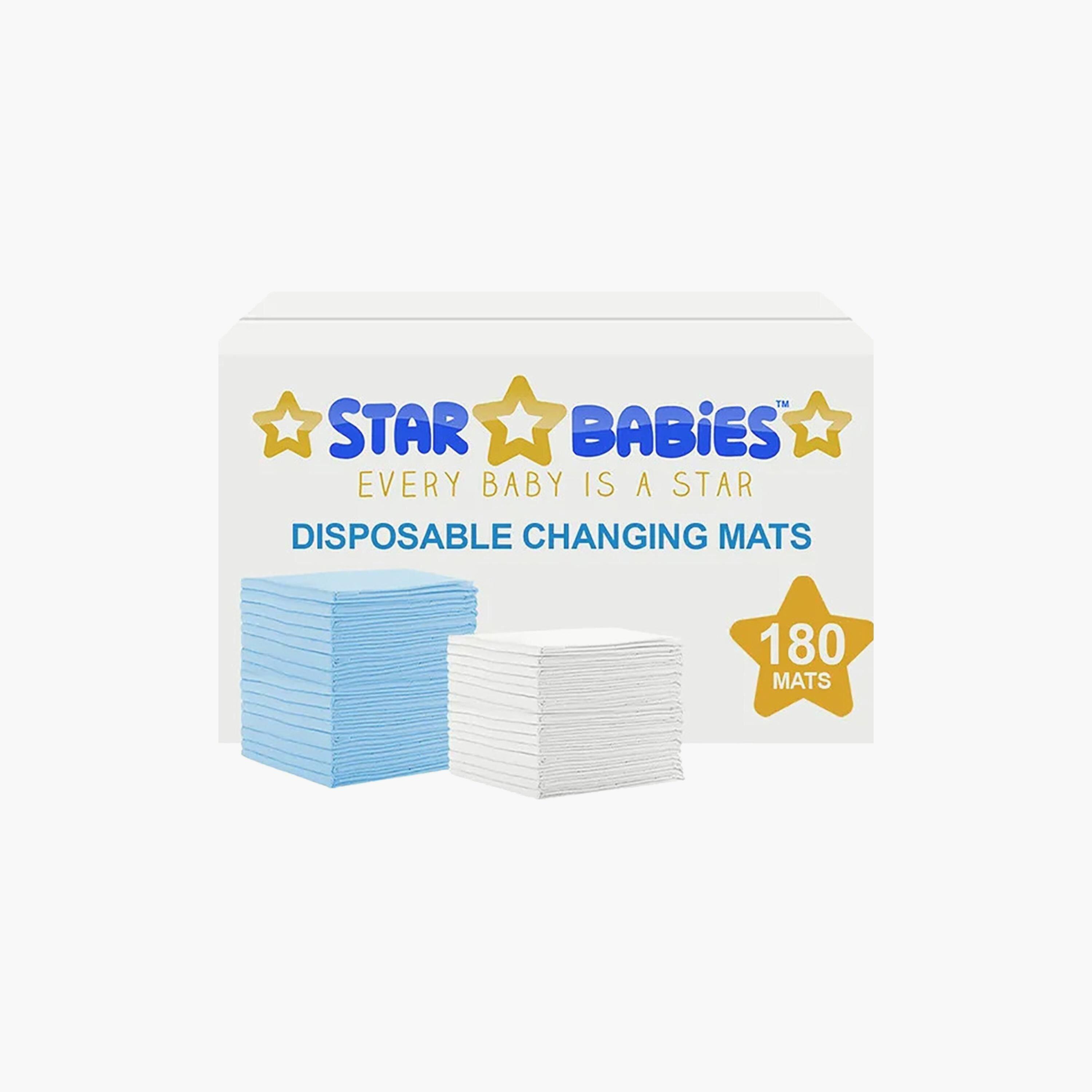 Star Babies 180-Piece Disposable Changing Mats - 45 x 60 cm-baby-diapering-changingmats-image-2