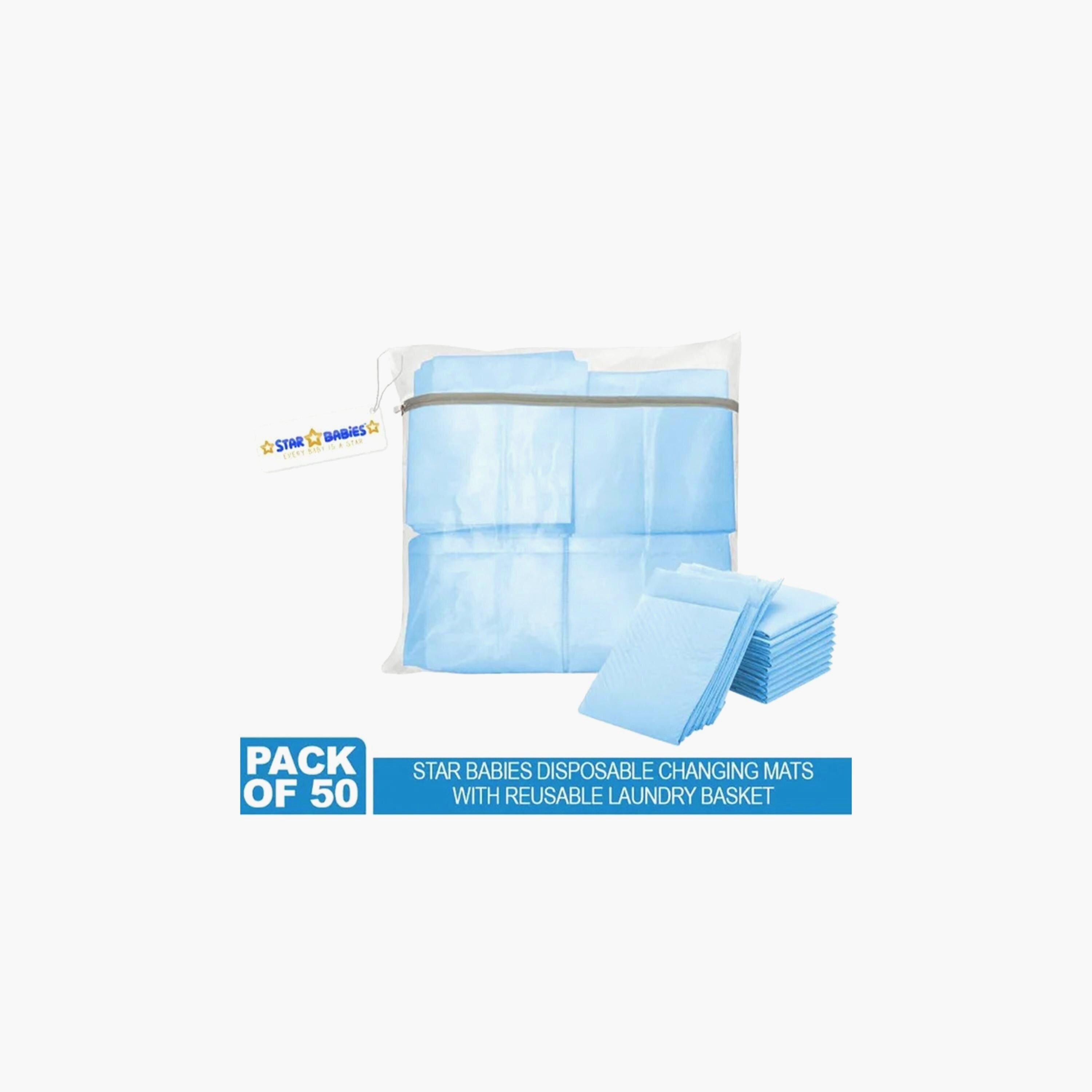 Star Babies 50-Piece Disposable Changing Mats - 45 x 60 cm-baby-diapering-changingmats-image-3
