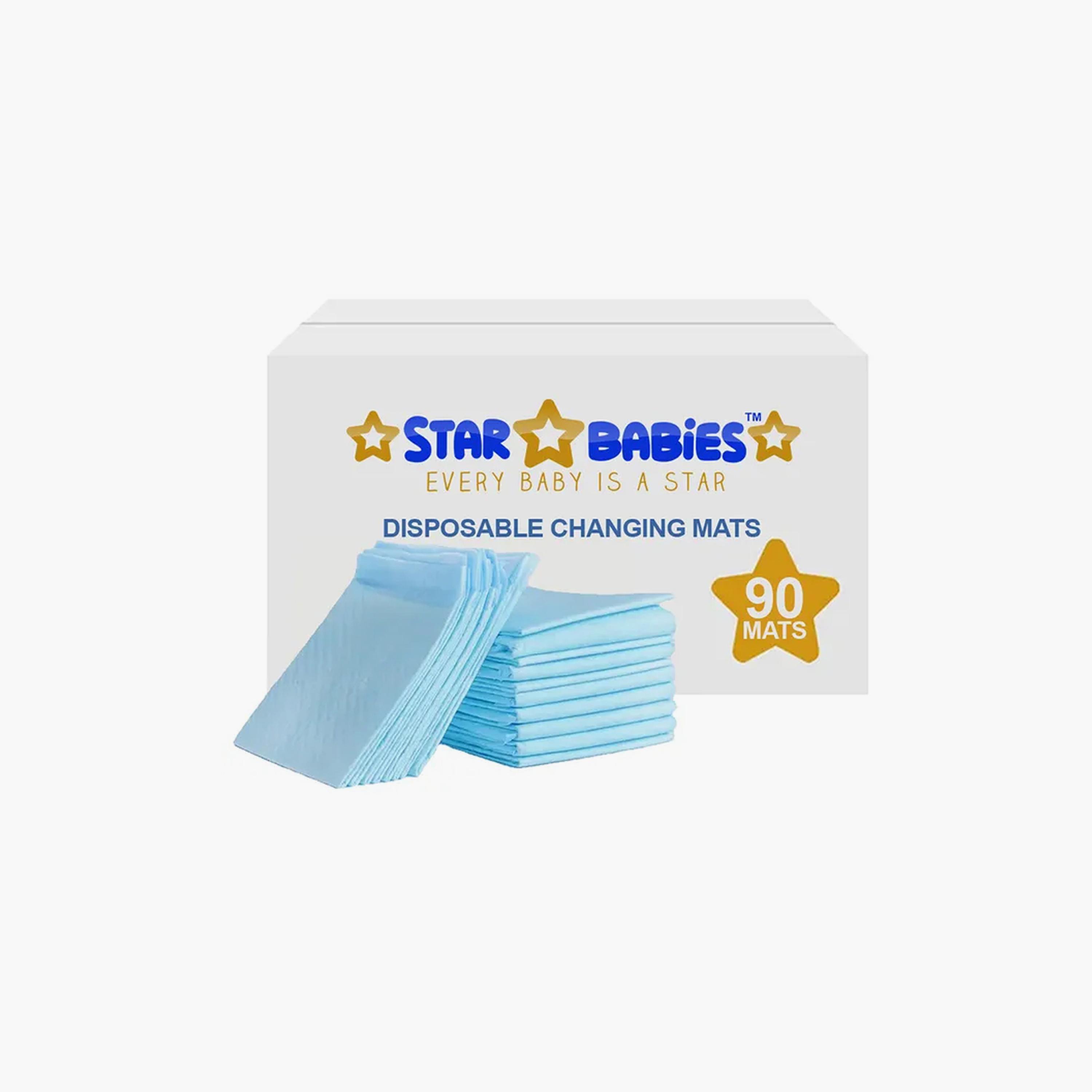 Star Babies 90-Piece Disposable Changing Mats - 45 x 60 cm-baby-diapering-changingmats-image-2