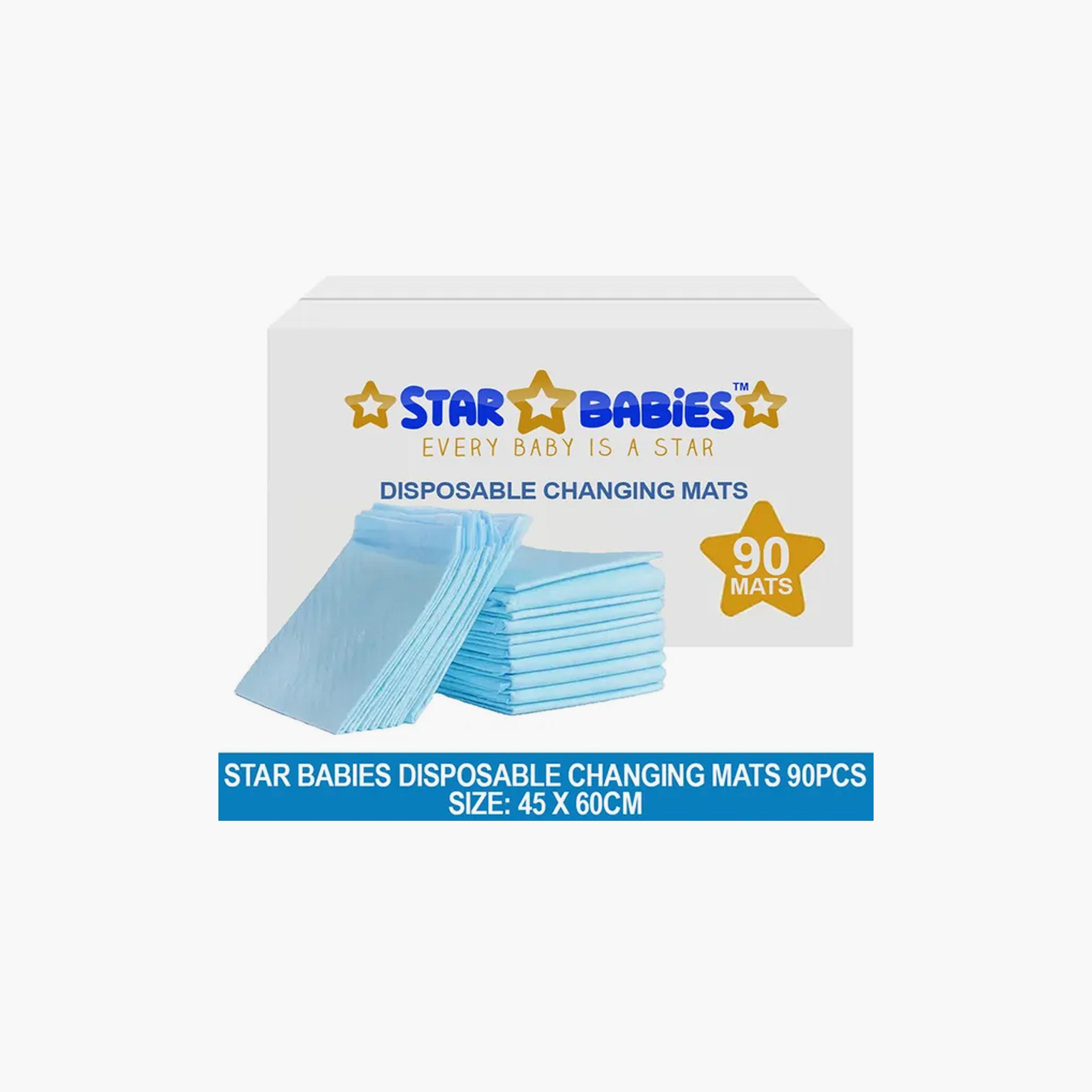 Star Babies 90-Piece Disposable Changing Mats - 45 x 60 cm-baby-diapering-changingmats-image-3
