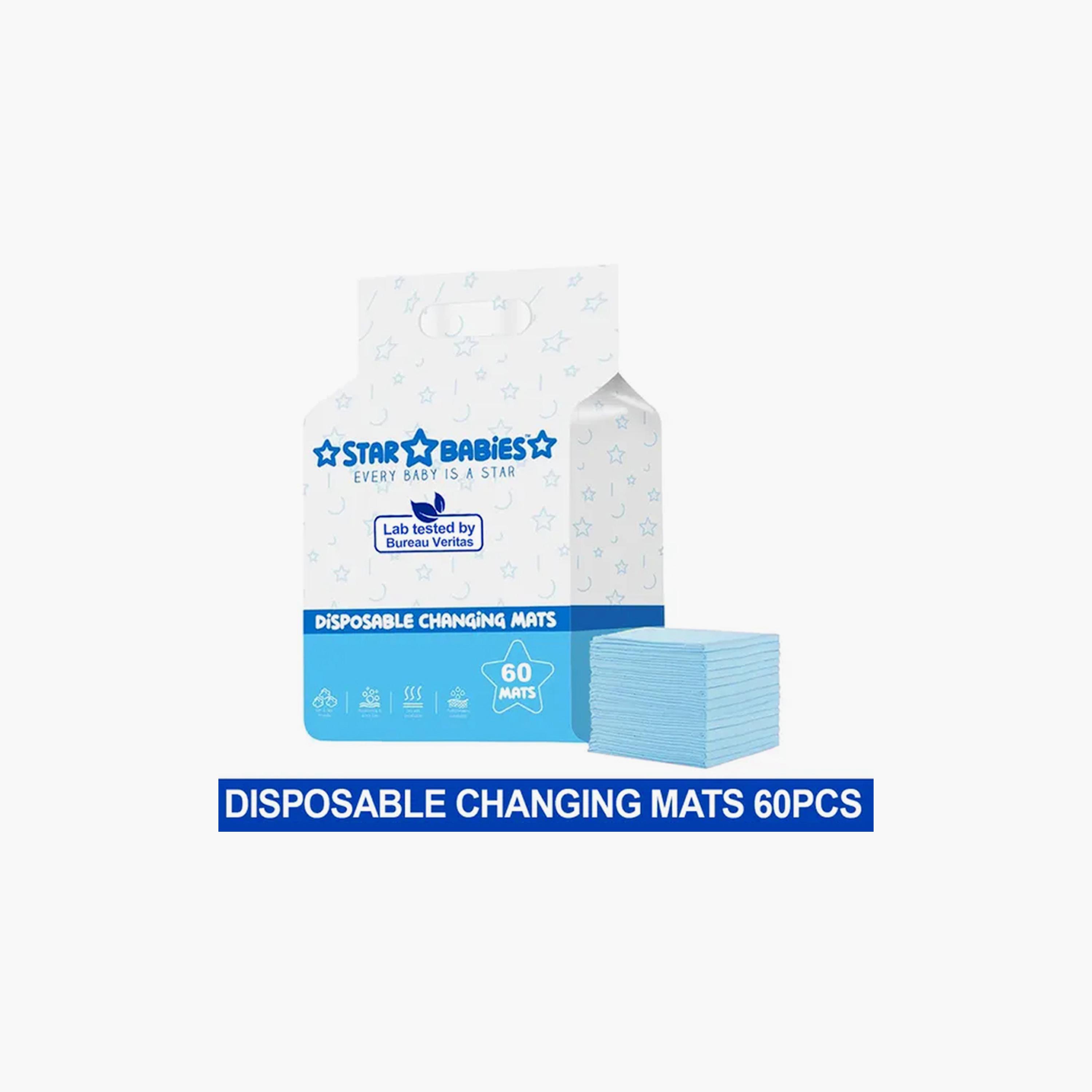 Star Babies 60-Piece Disposable Changing Mats - 45 x 60 cm-baby-diapering-changingmats-image-3