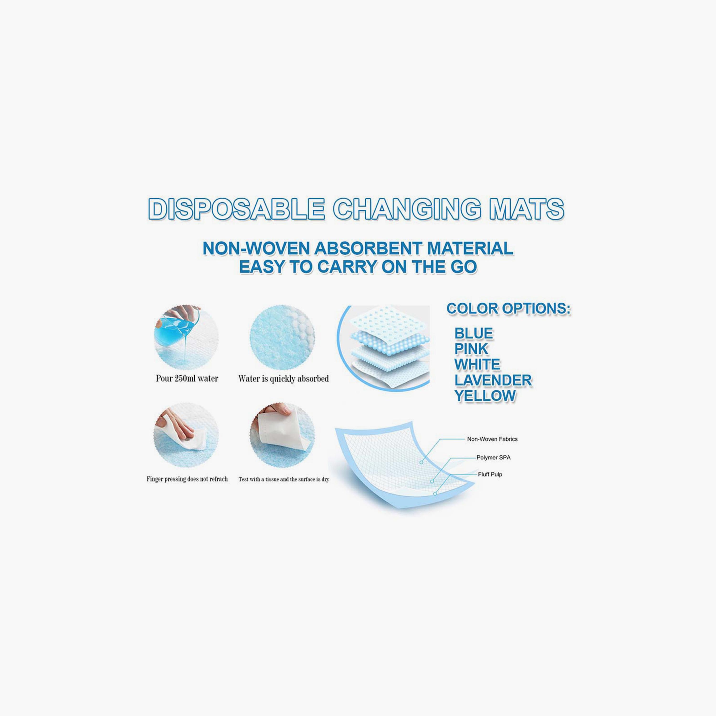 Star Babies 60-Piece Disposable Changing Mats - 45 x 60 cm-baby-diapering-changingmats-image-5