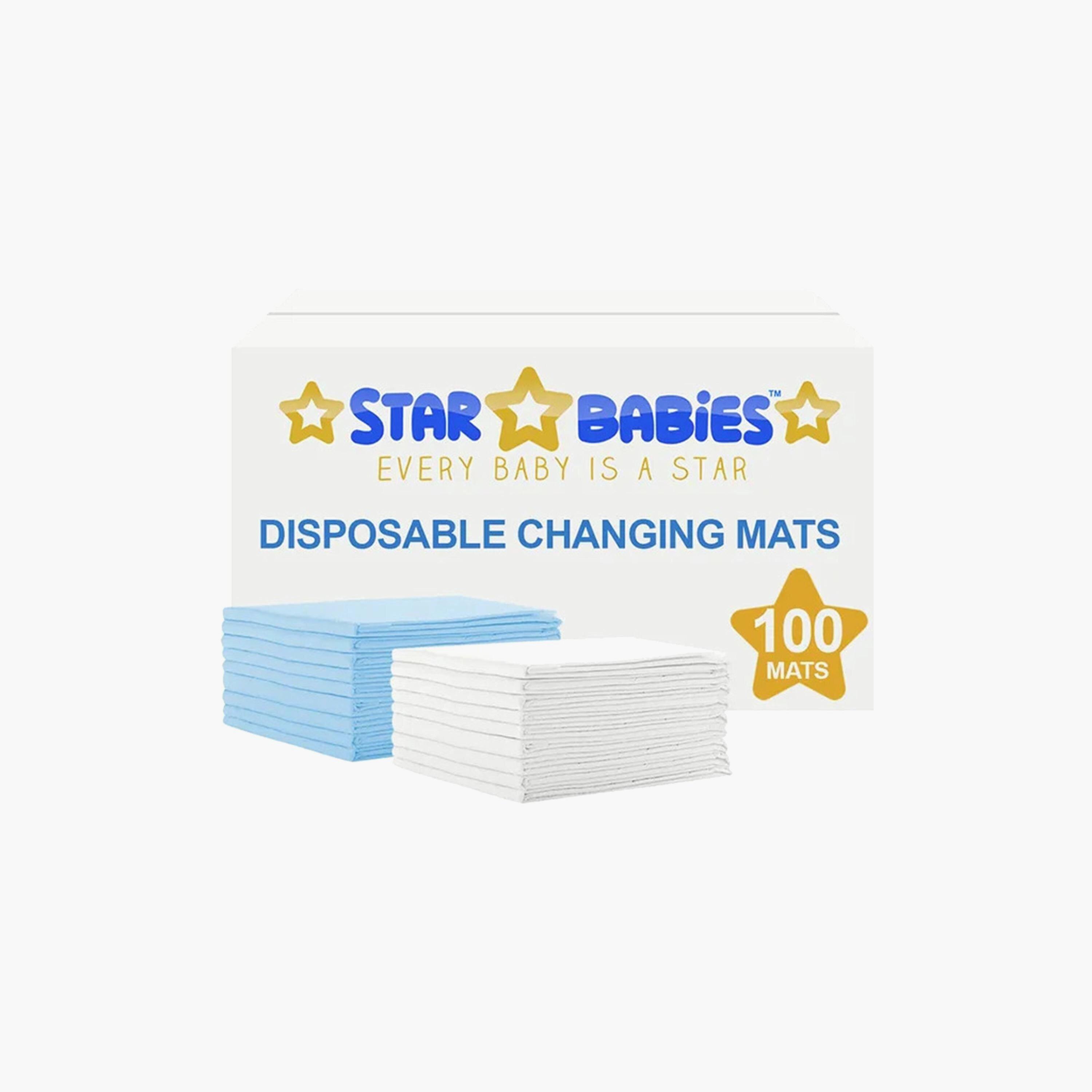 Star Babies 100-Piece Disposable Changing Mats - 45 x 60 cm- Multicolor-baby-diapering-changingmats-image-2
