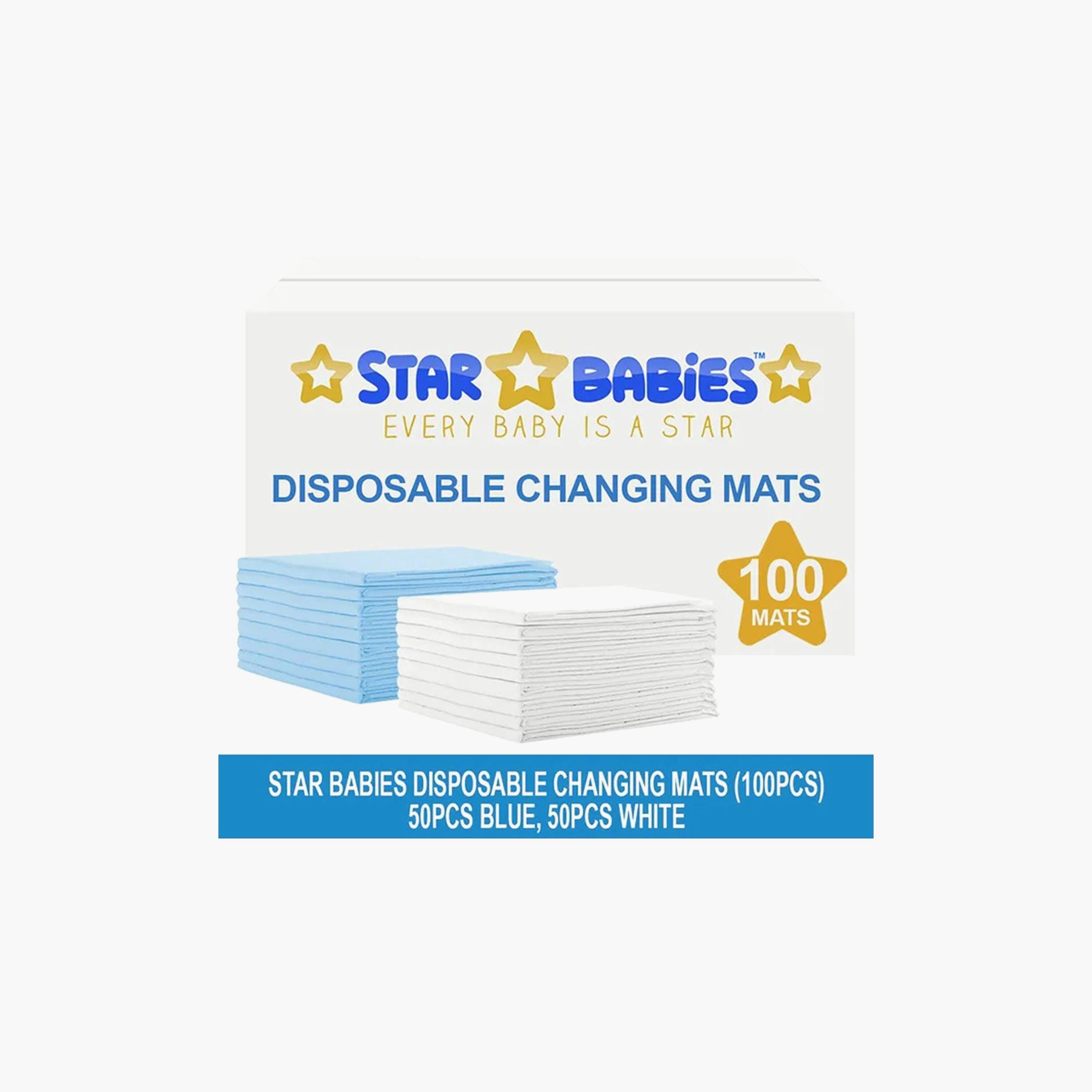 Star Babies 100-Piece Disposable Changing Mats - 45 x 60 cm- Multicolor-baby-diapering-changingmats-image-3