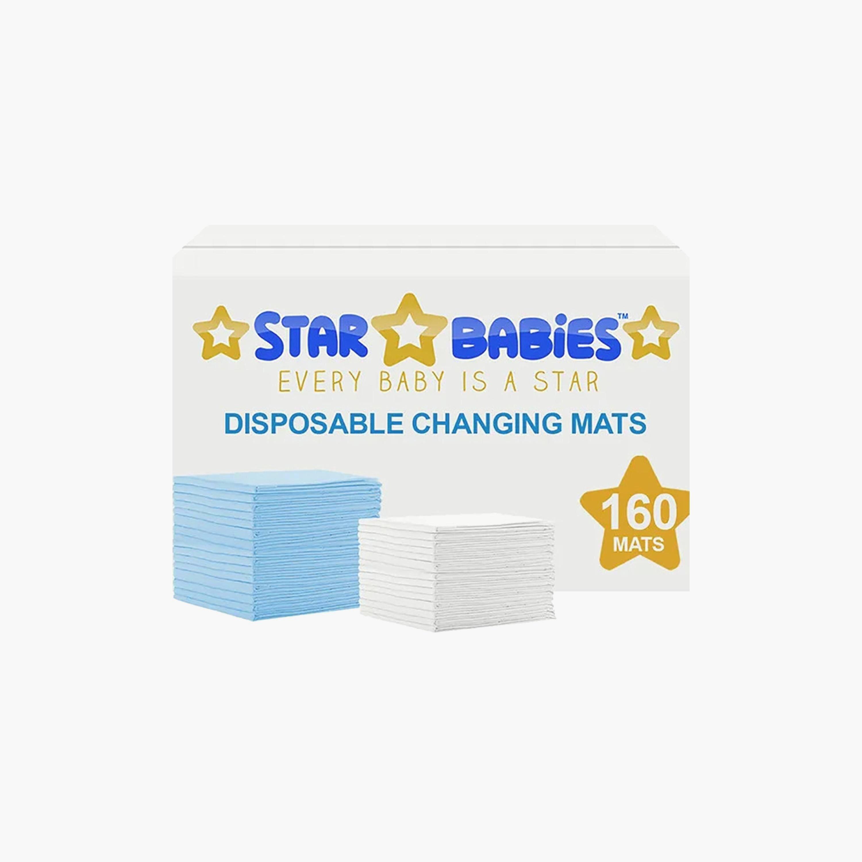 Star Babies 160-Piece Disposable Changing Mats - 45 x 60 cm-baby-diapering-changingmats-image-2