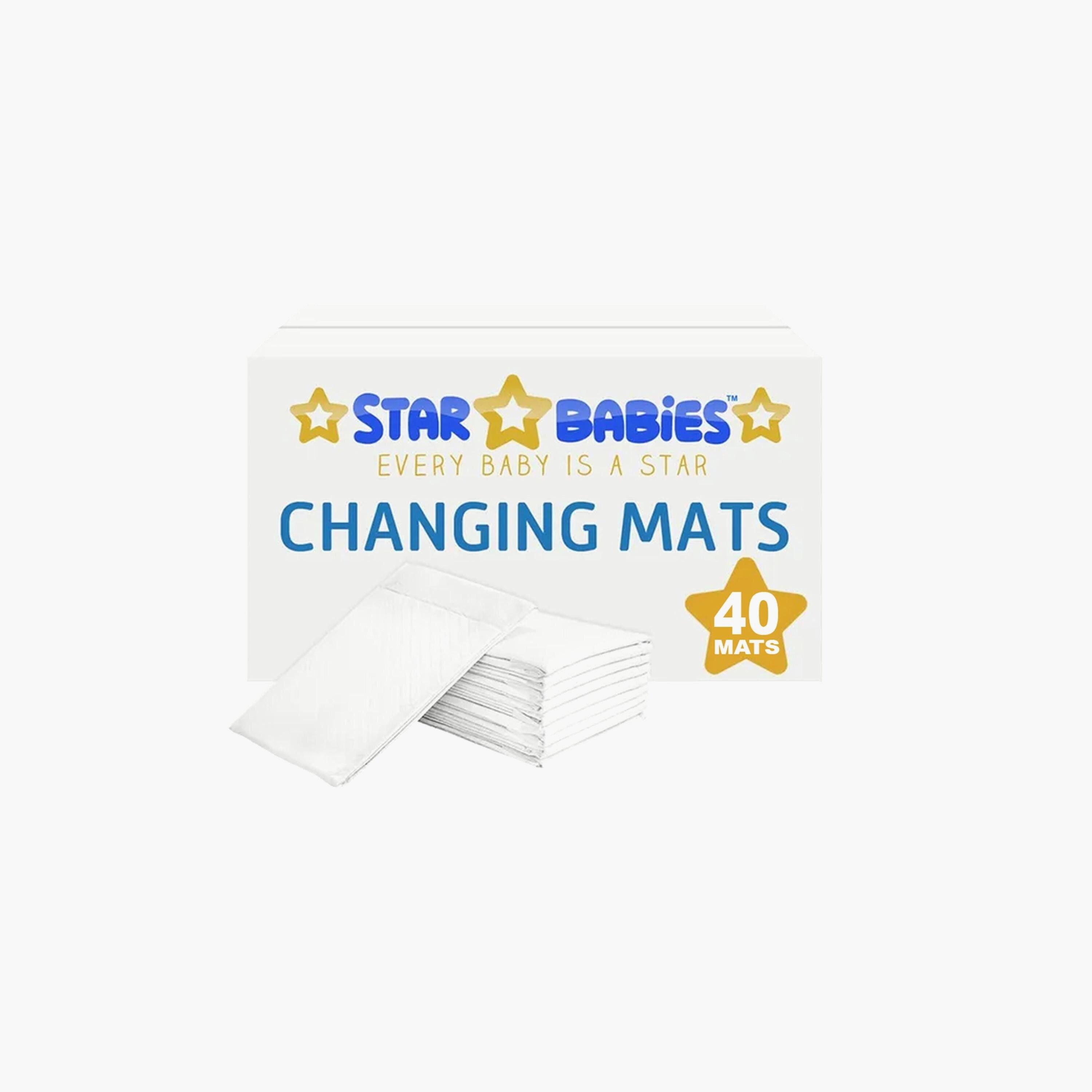 Star Babies 40-Piece Disposable Changing Mats - 45 x 60 cm- White-baby-diapering-changingmats-image-2