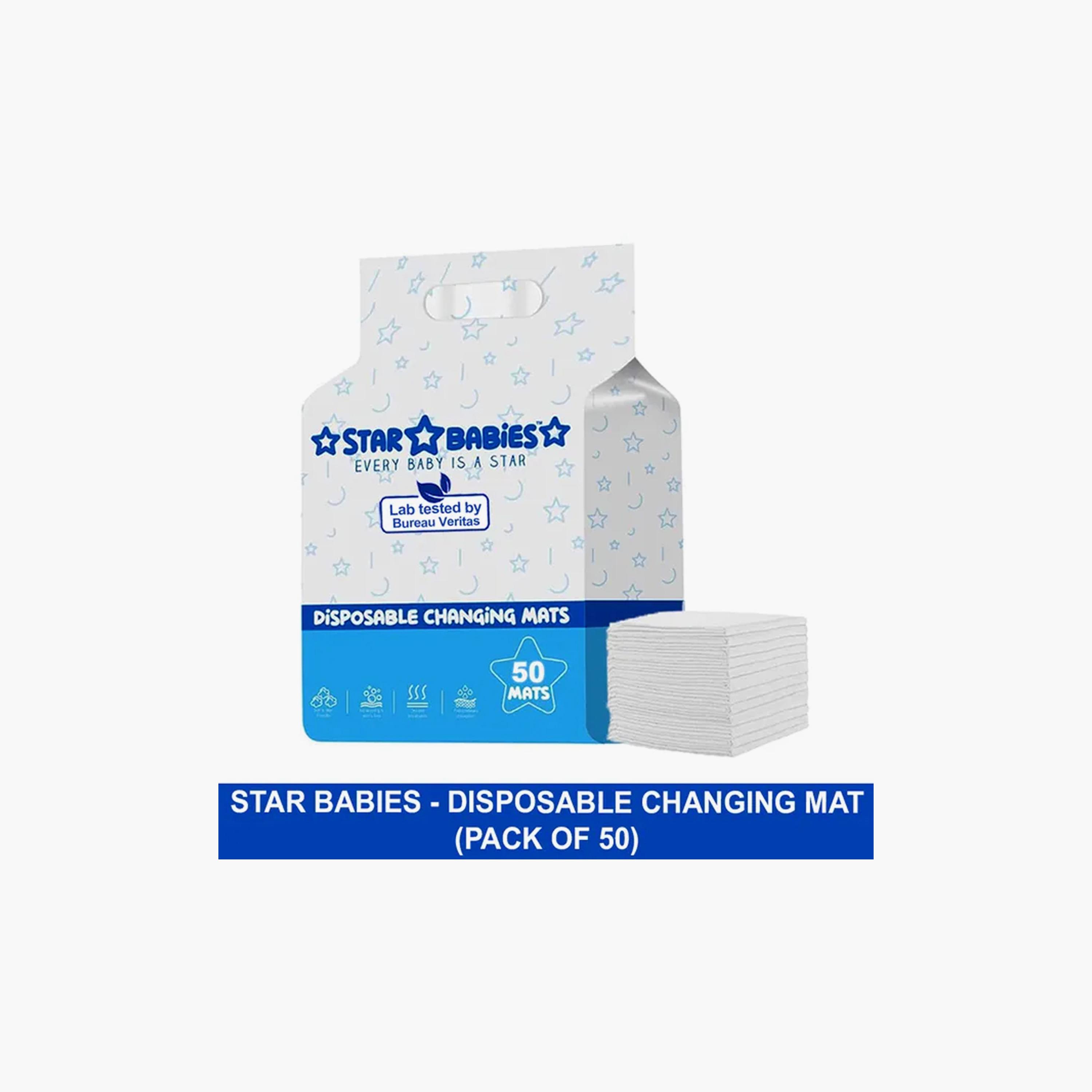 Star Babies 50-Piece Disposable Changing Mats - 45 x 60 cm-baby-diapering-changingmats-image-3