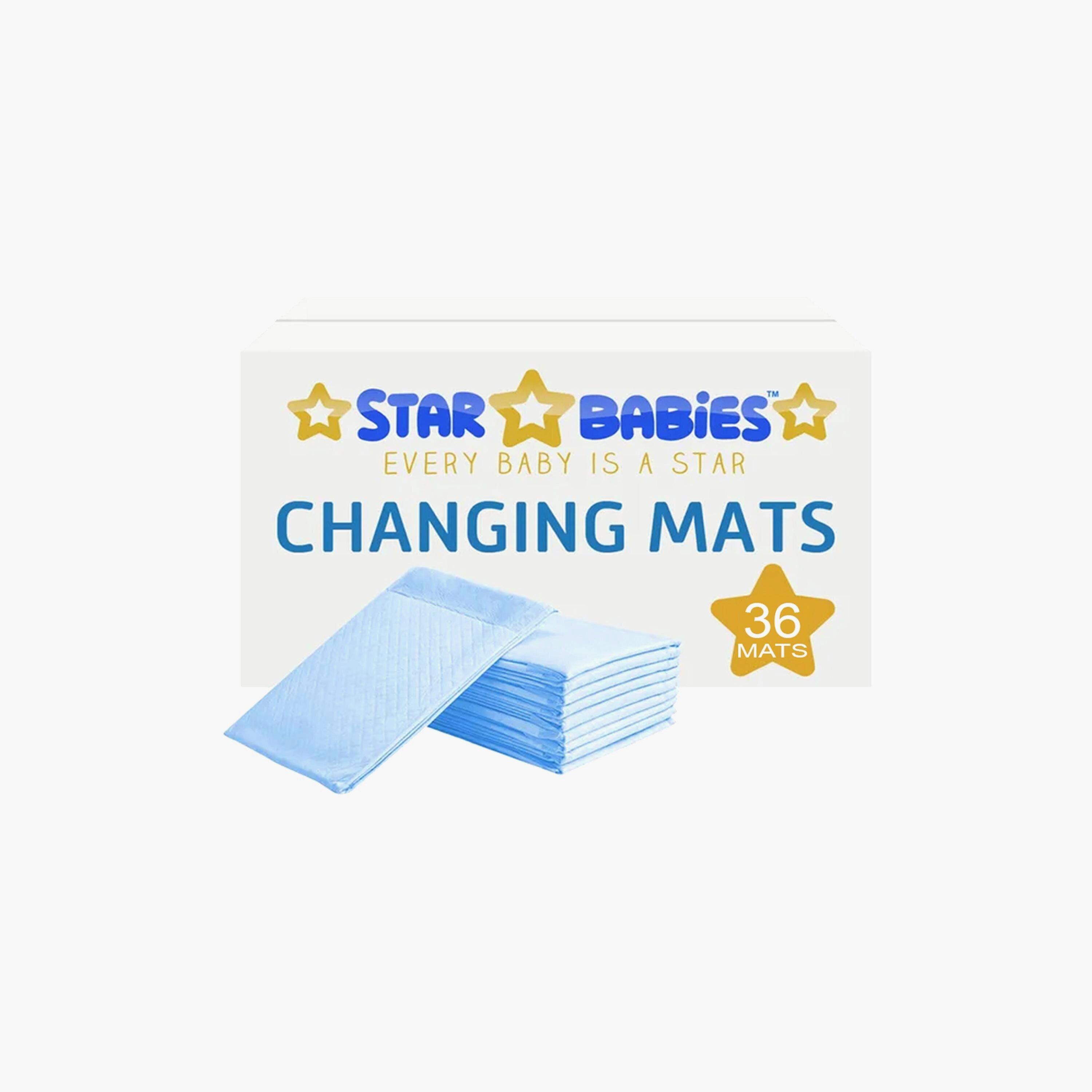 Star Babies 36-Piece Disposable Changing Mats - 45 x 60 cm- Blue-baby-diapering-changingmats-image-2