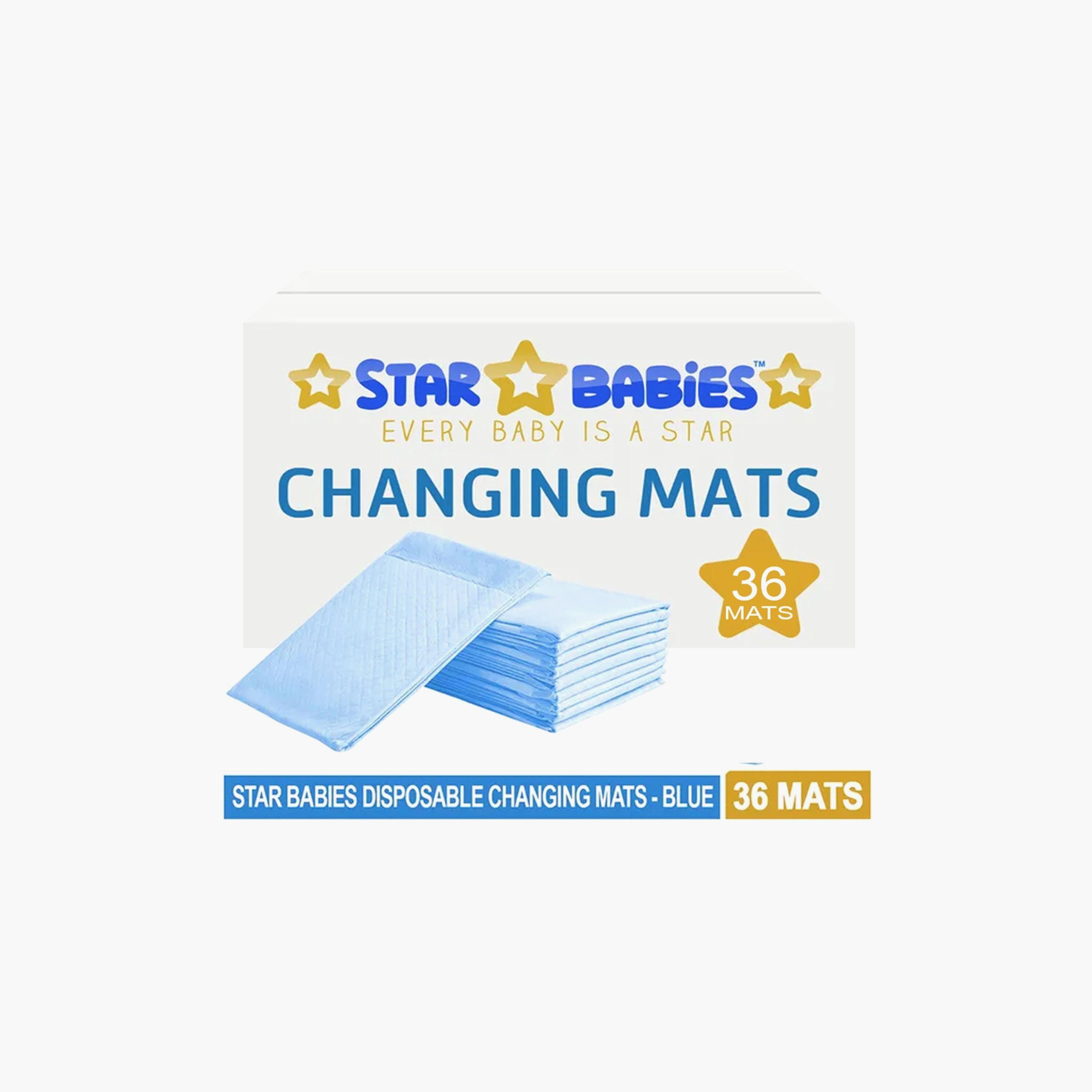 Star Babies 36-Piece Disposable Changing Mats - 45 x 60 cm- Blue-baby-diapering-changingmats-image-3