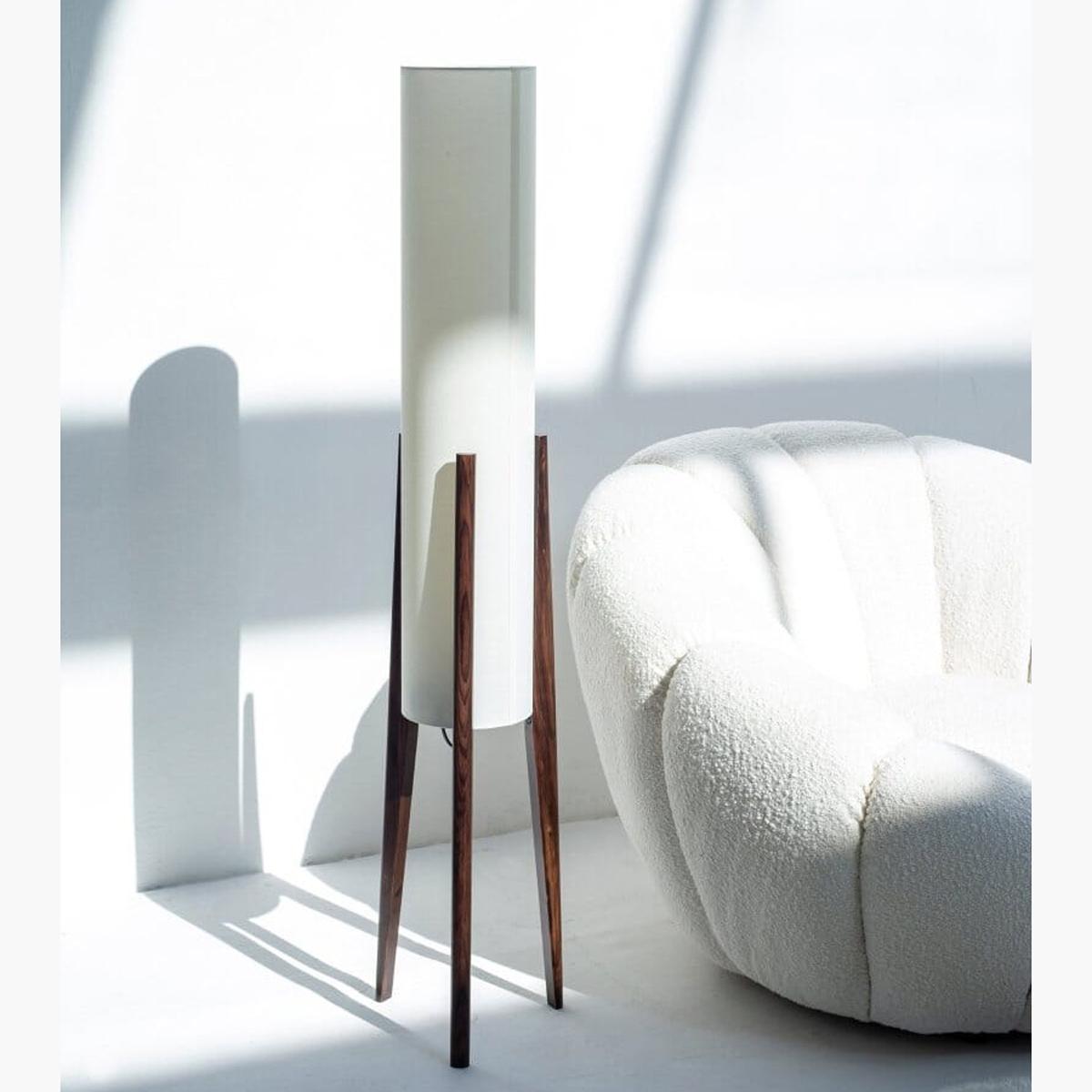 HomeKode Tube Wooden Floor Lamp - 128 cm