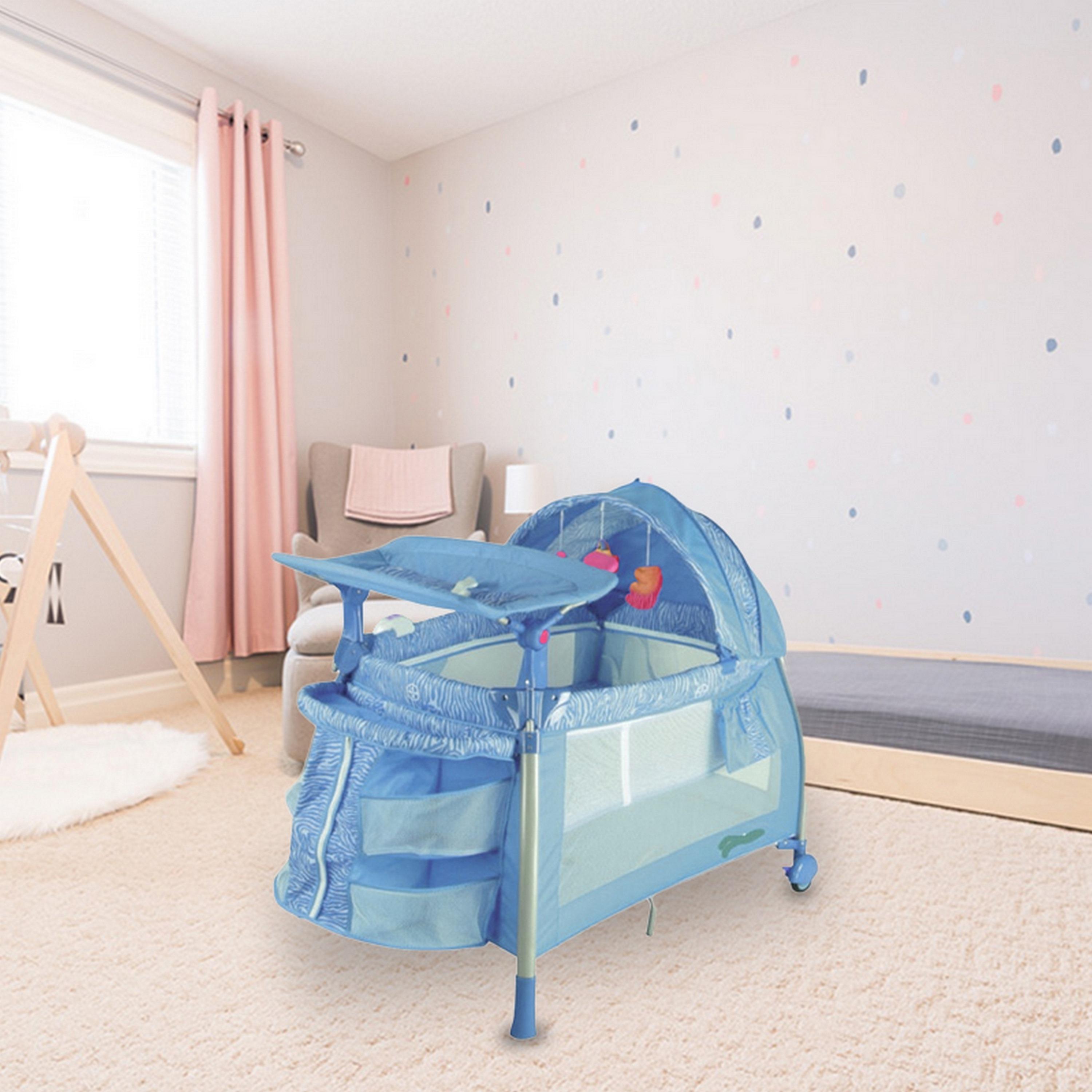 Babylove Playpen & Bassinet With Mosquito Net-baby-nursery-furniture-cribsandbeds-bassinets-image-2