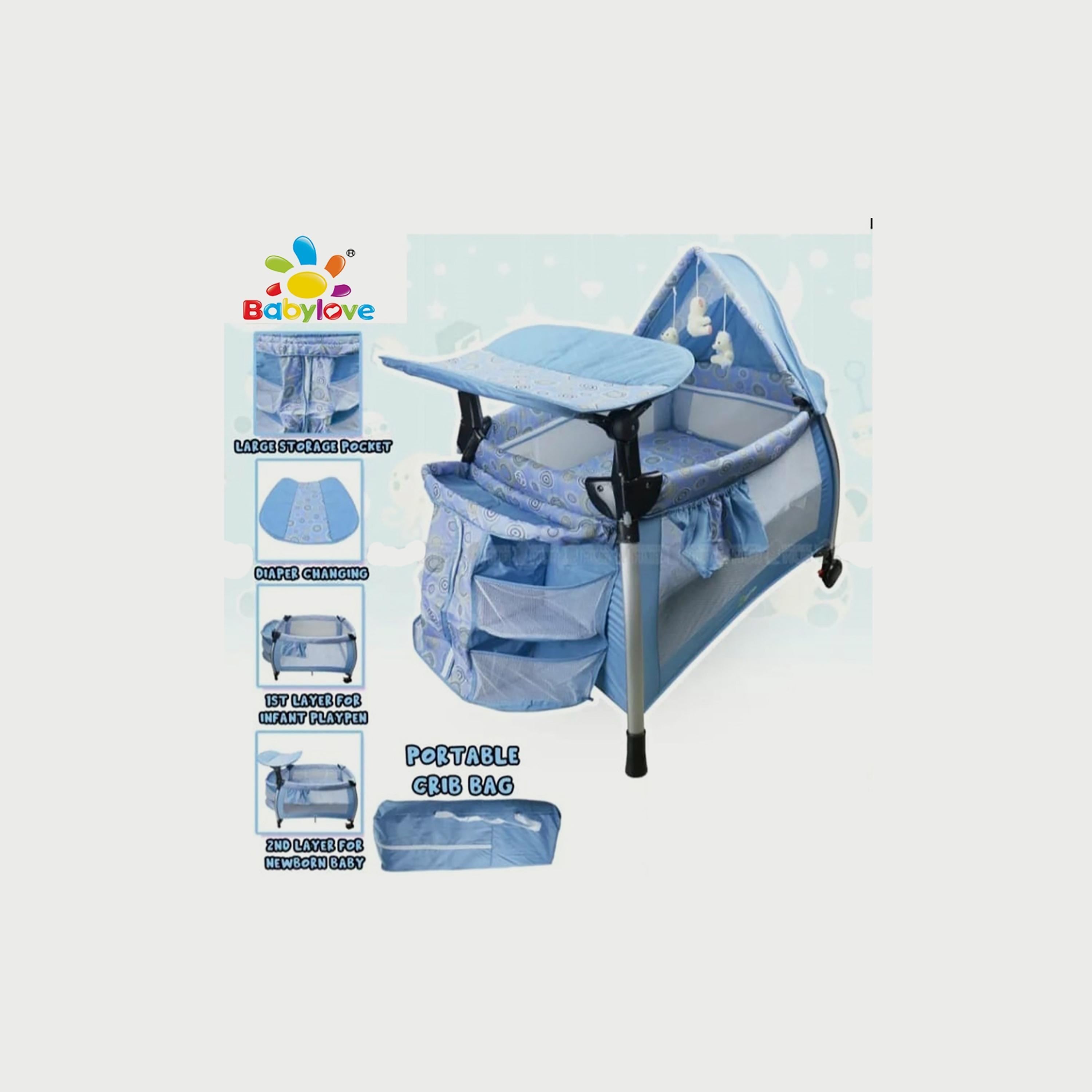Babylove Playpen & Bassinet With Mosquito Net-baby-nursery-furniture-cribsandbeds-bassinets-image-3