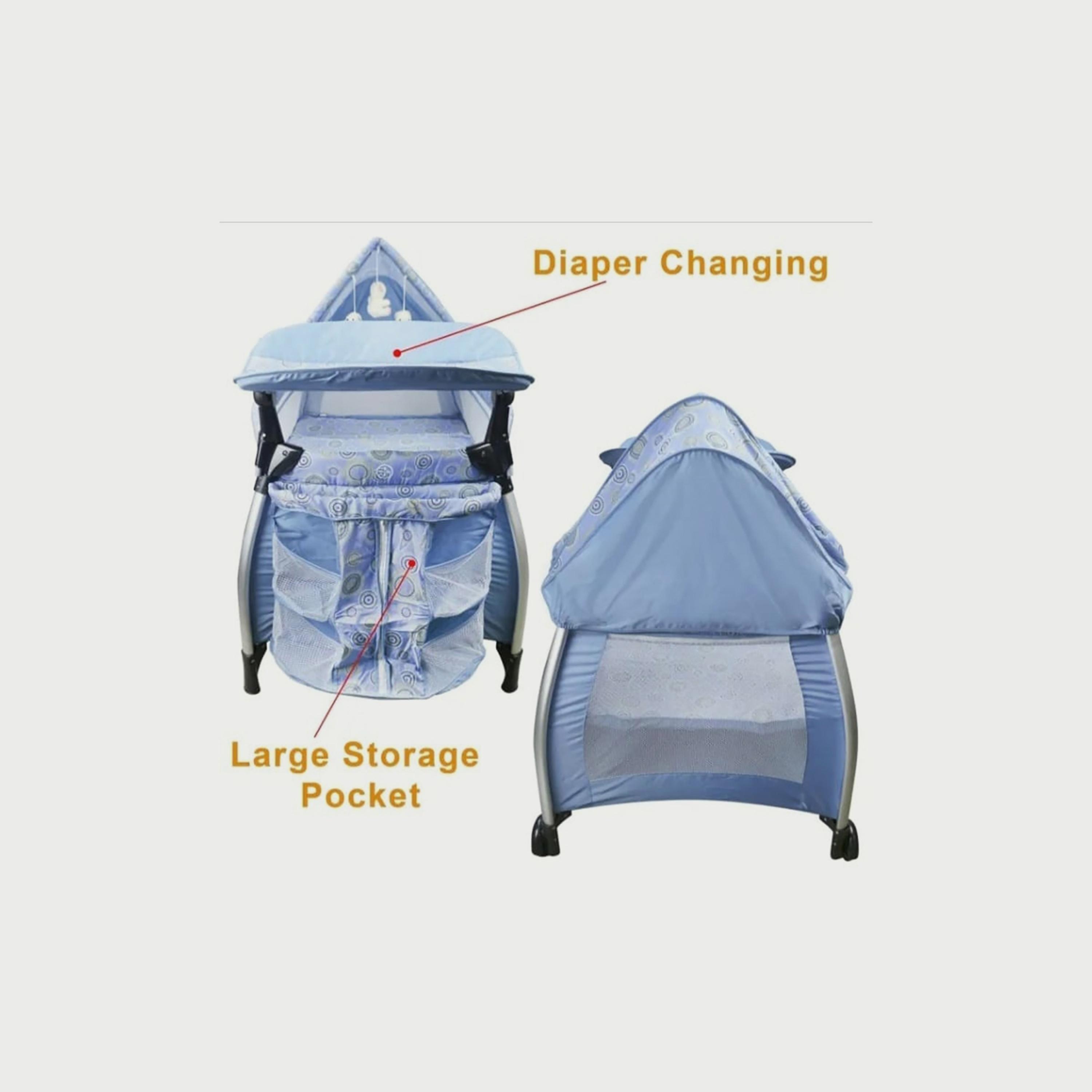Babylove Playpen & Bassinet With Mosquito Net-baby-nursery-furniture-cribsandbeds-bassinets-image-4