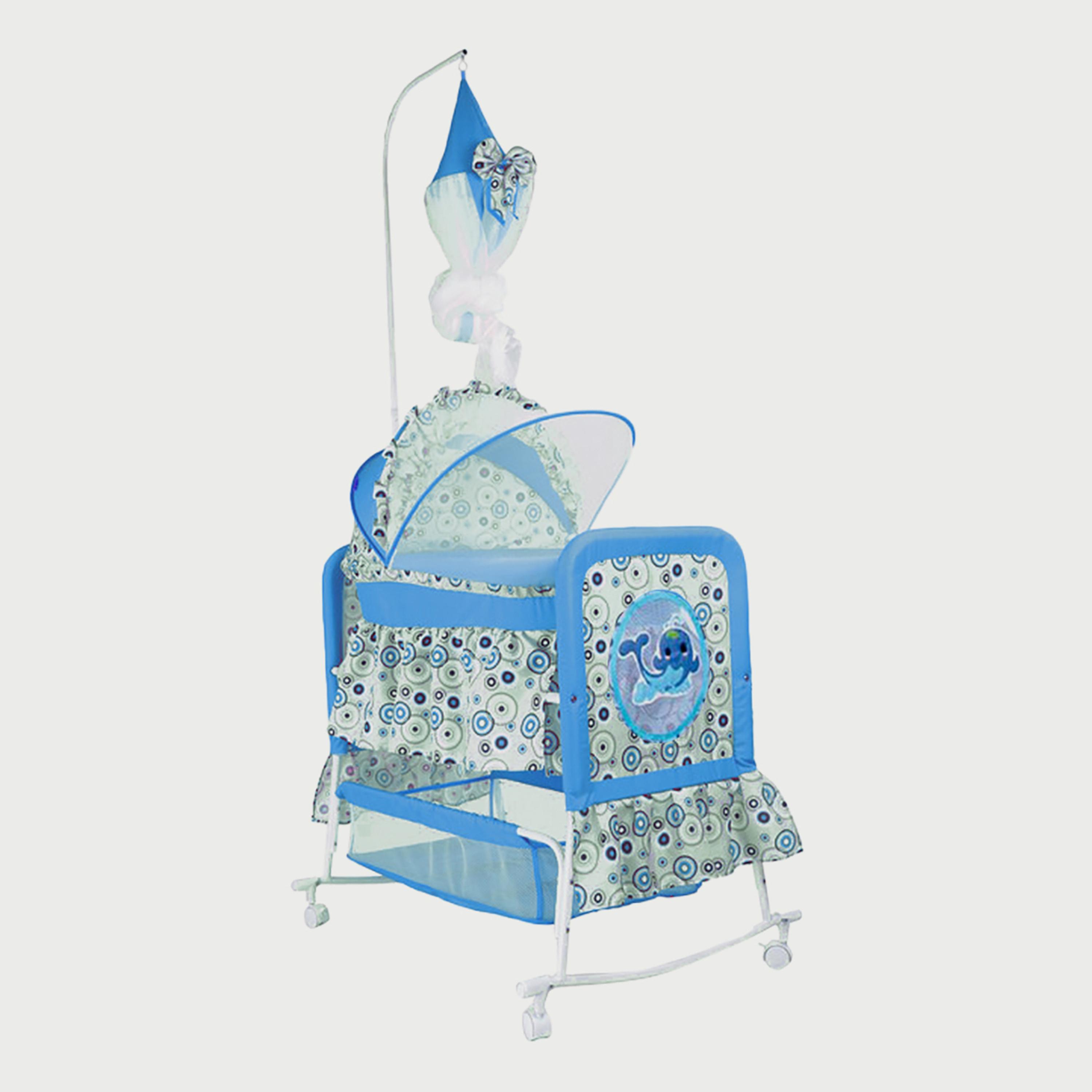 Babylove Cradle With Mosquito Net-baby-nursery-furniture-cribsandbeds-bassinets-image-2