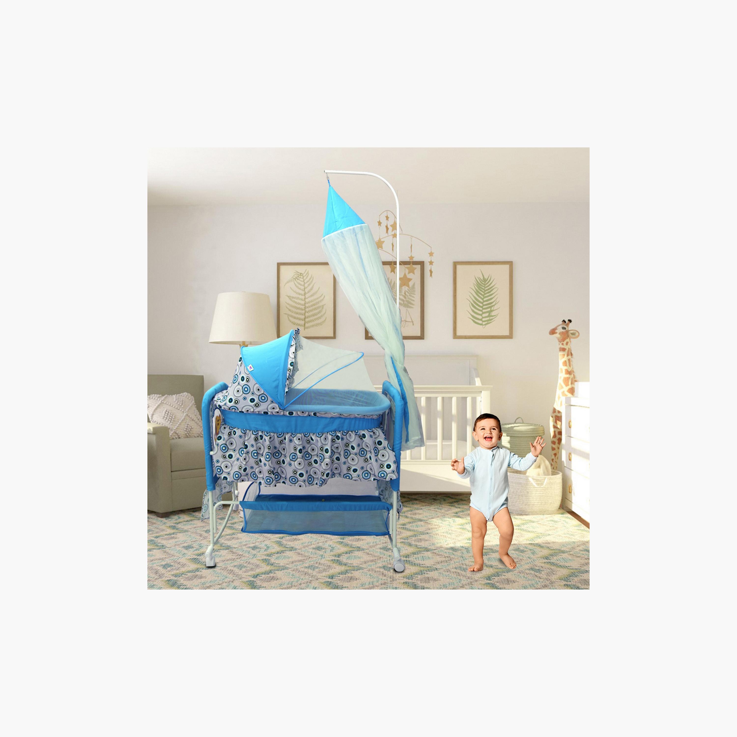 Babylove Cradle With Mosquito Net-baby-nursery-furniture-cribsandbeds-bassinets-image-3