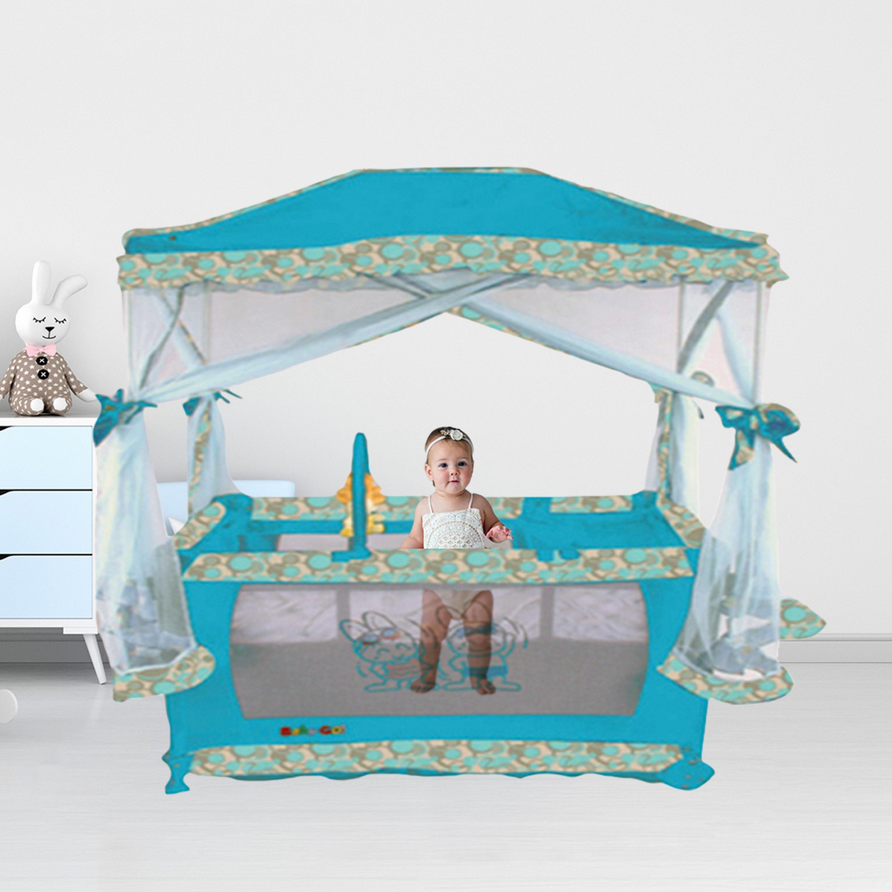 Babylove Playpen & Bassinet With Mosquito Net-baby-nursery-furniture-cribsandbeds-bassinets-image-3