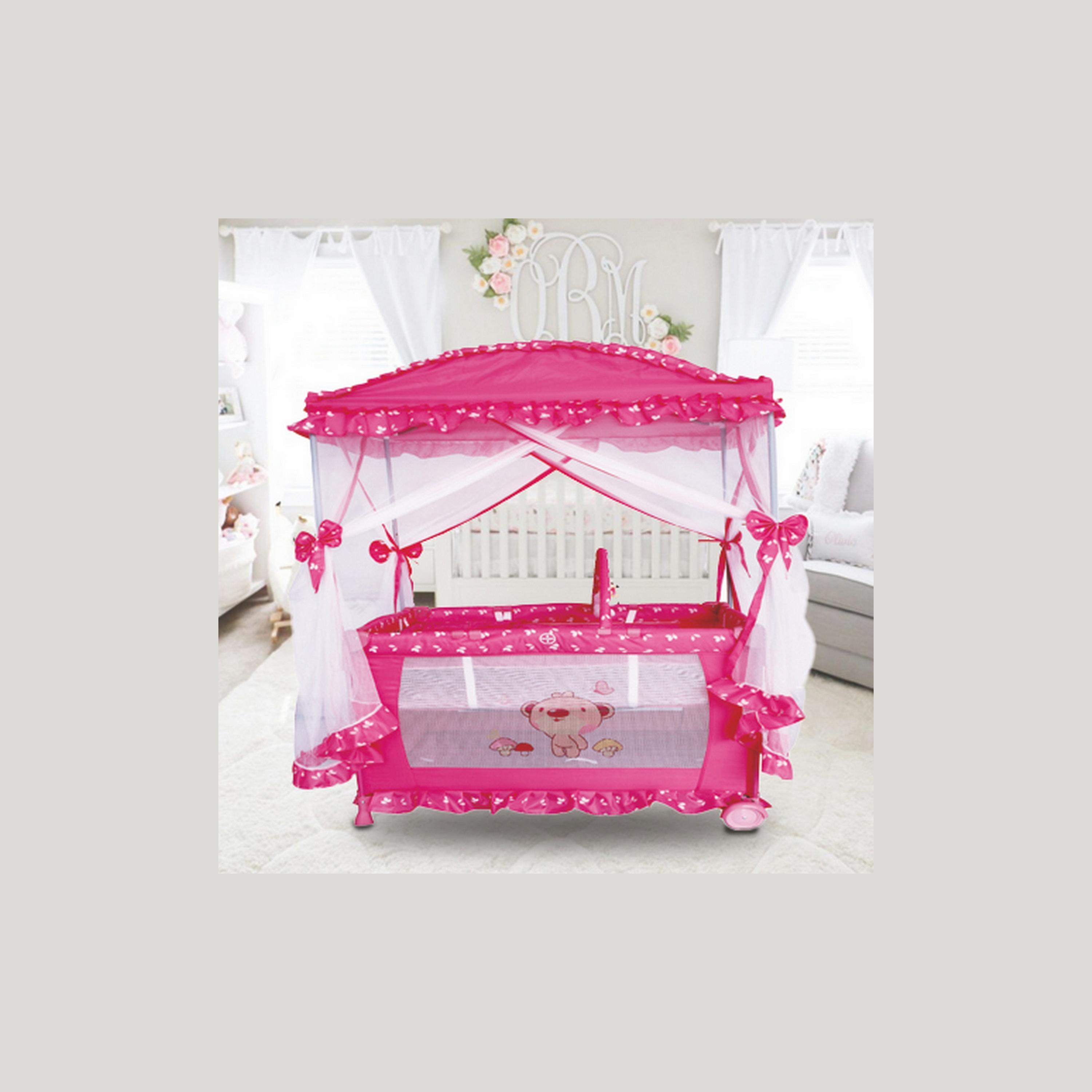Babylove Playpen & Bassinet With Mosquito Net-baby-nursery-furniture-cribsandbeds-bassinets-image-3
