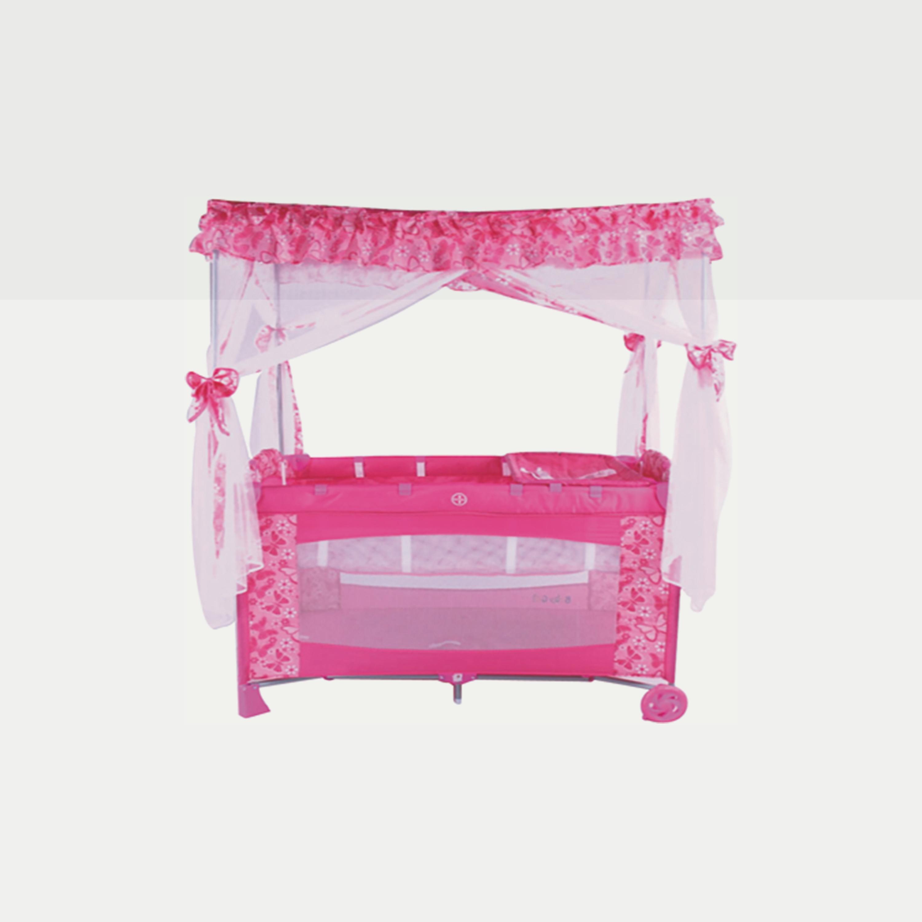 Babylove Playpen & Bassinet With Mosquito Net-baby-nursery-furniture-cribsandbeds-bassinets-image-1