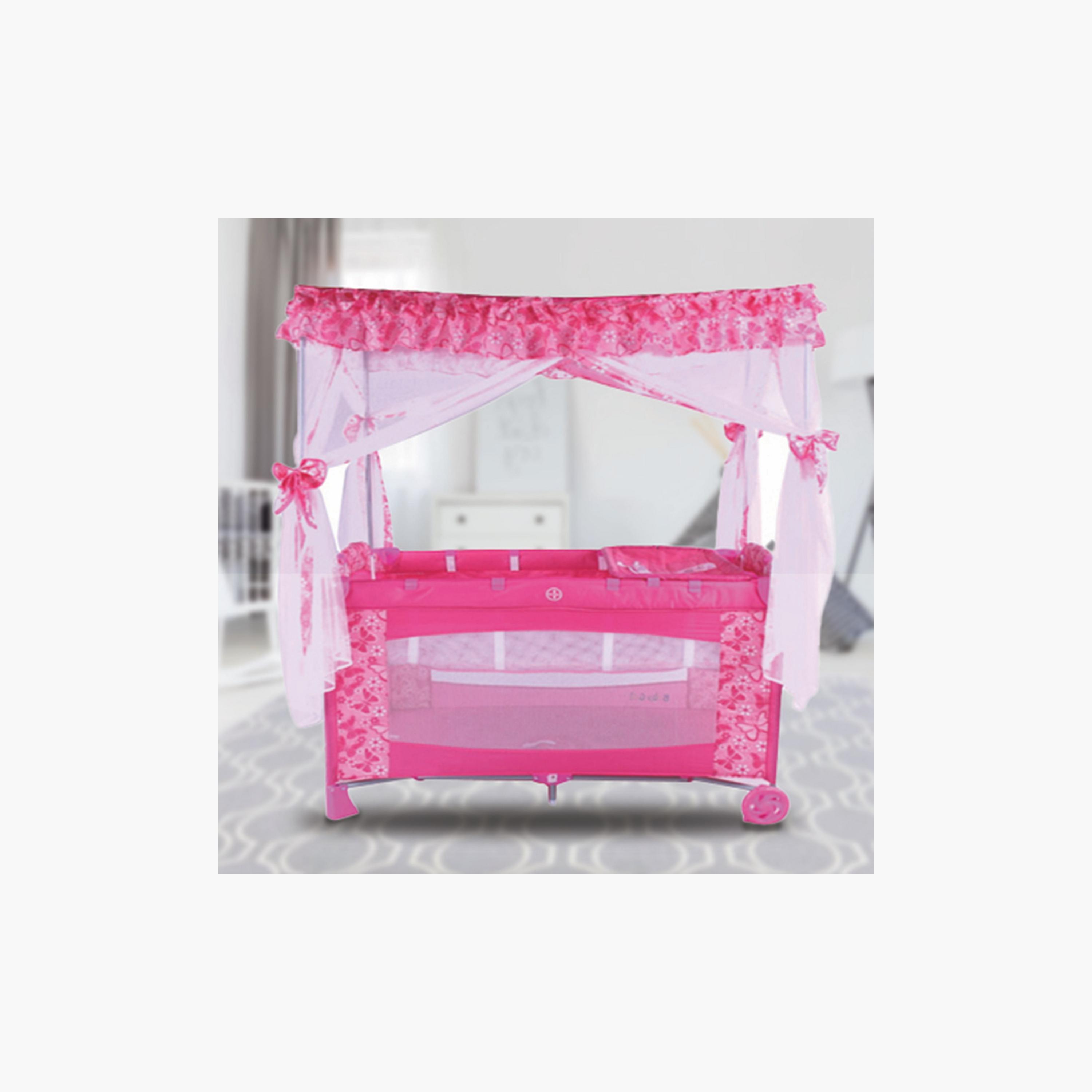 Babylove Playpen & Bassinet With Mosquito Net-baby-nursery-furniture-cribsandbeds-bassinets-image-2
