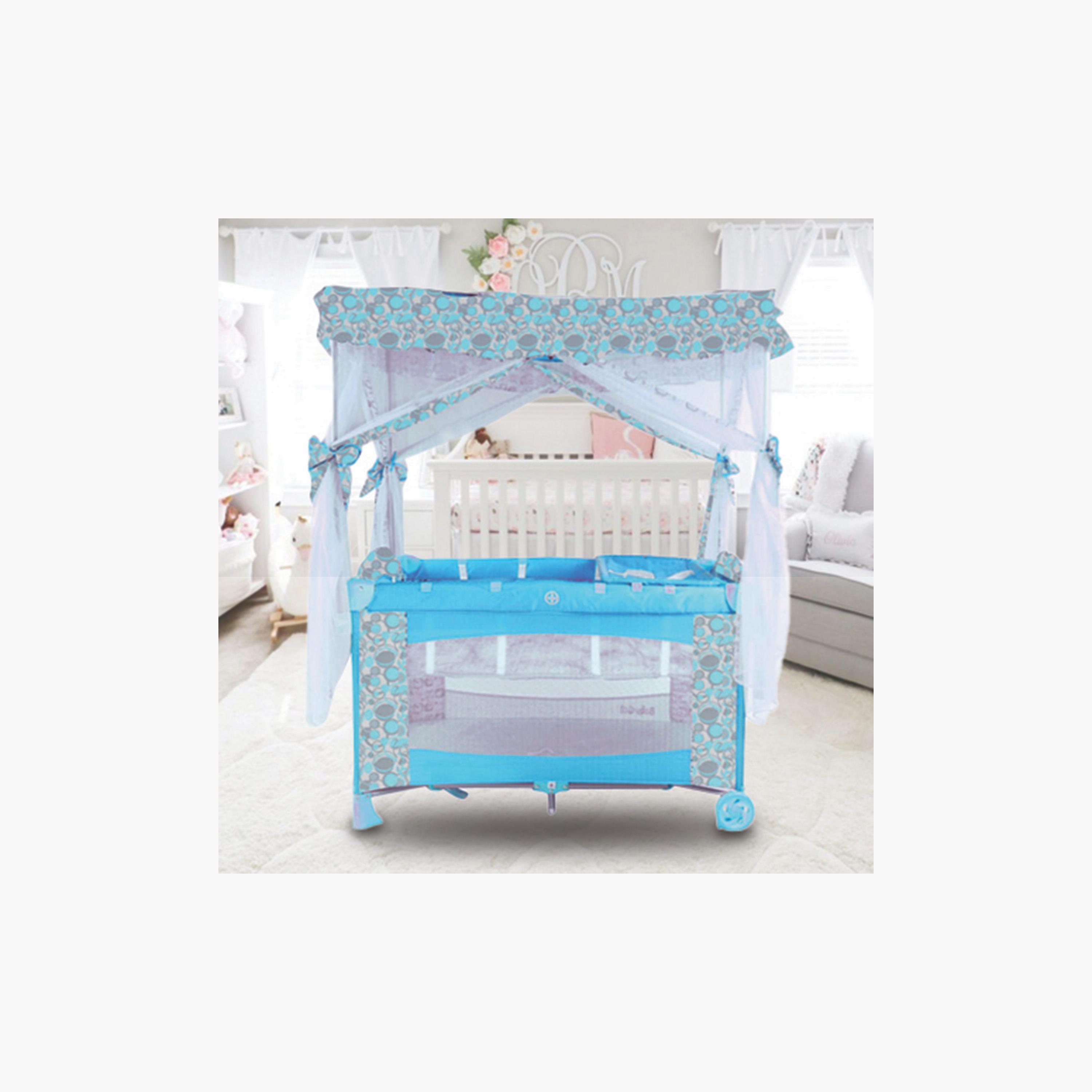 Babylove Playpen & Bassinet With Mosquito Net-baby-nursery-furniture-cribsandbeds-bassinets-image-2
