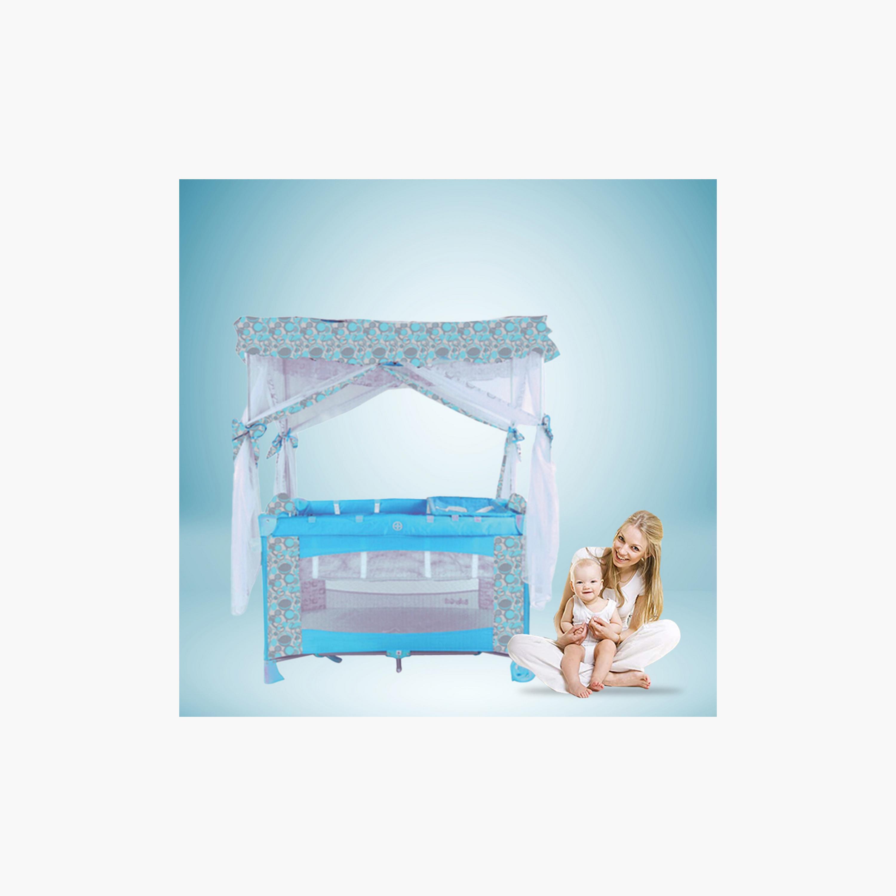 Babylove Playpen & Bassinet With Mosquito Net-baby-nursery-furniture-cribsandbeds-bassinets-image-3