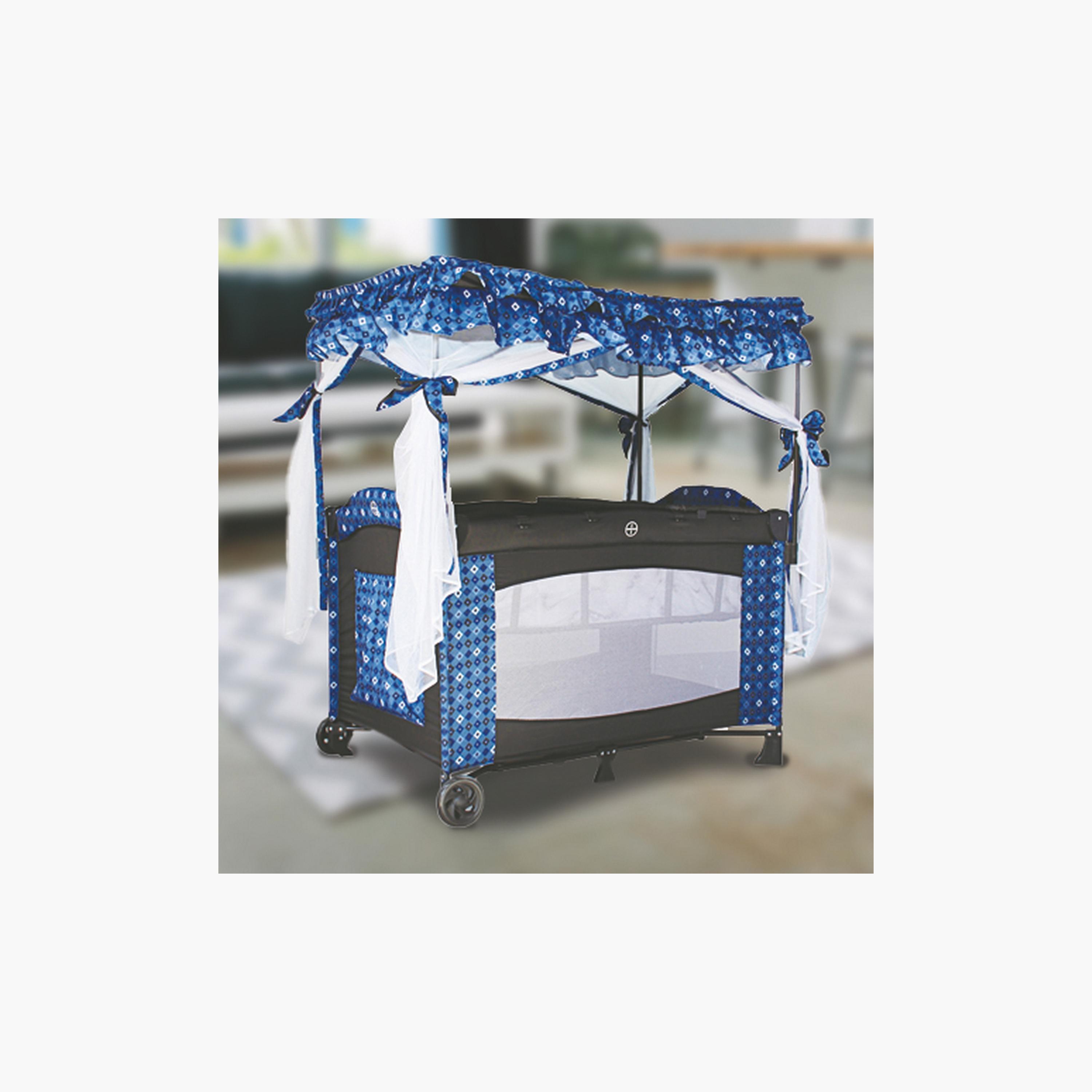 Babylove Playpen & Bassinet With Mosquito Net-baby-nursery-furniture-cribsandbeds-bassinets-image-3