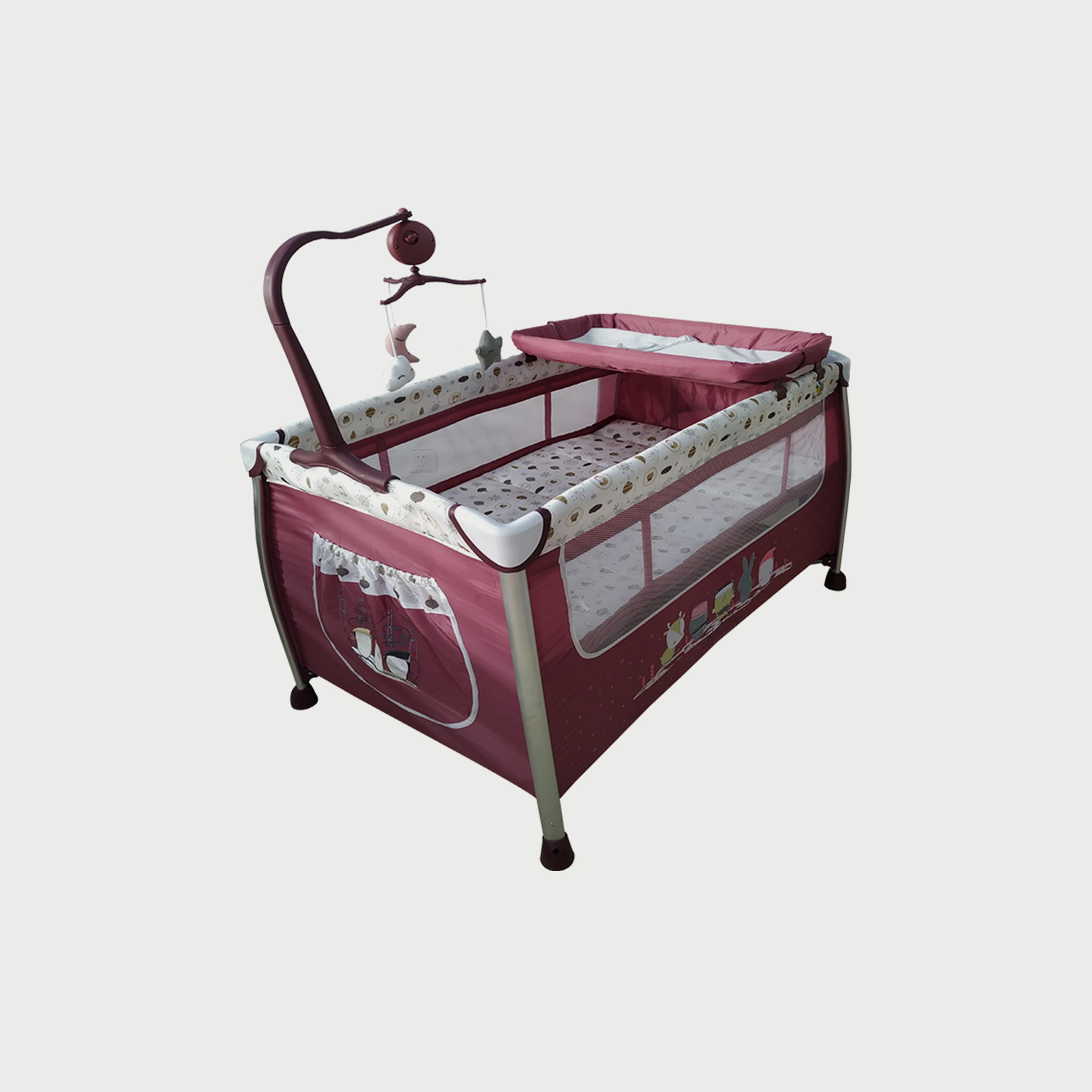 Babylove Playpen & Bassinet with Two Layers and Toys-baby-nursery-furniture-cribsandbeds-travelcots-image-3