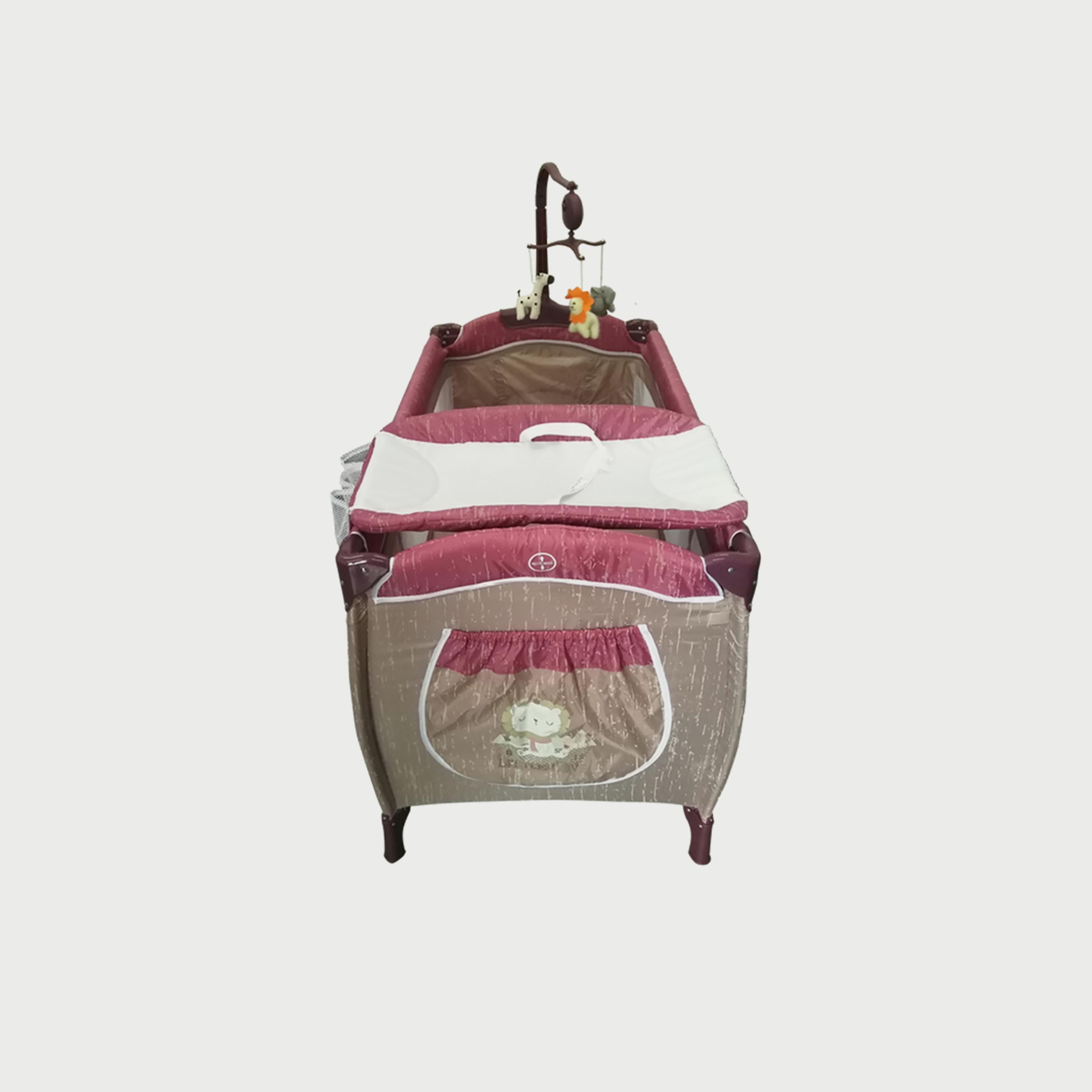 Babylove Playpen & Bassinet with Two Layers and Toys-baby-nursery-furniture-cribsandbeds-bassinets-image-1