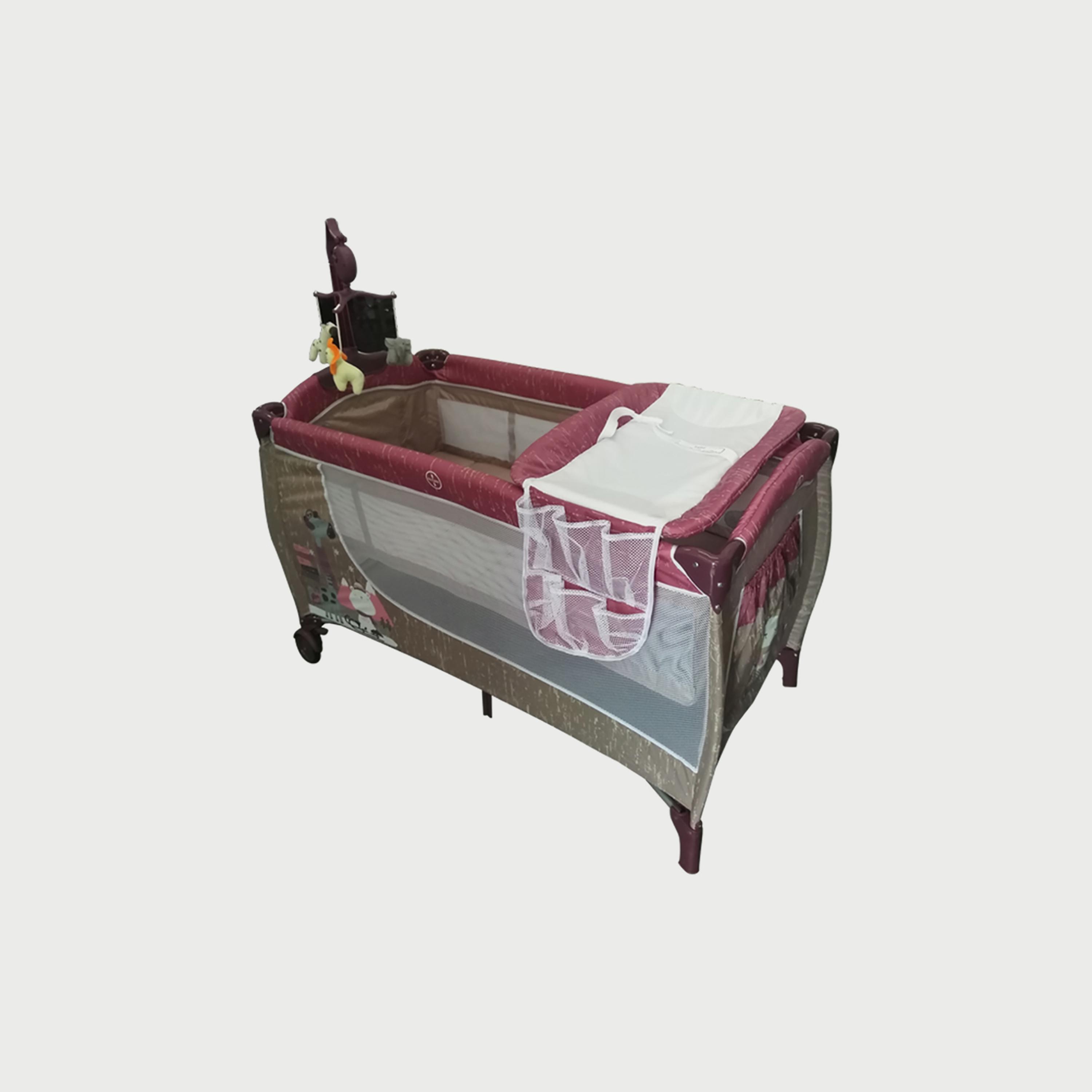 Babylove Playpen & Bassinet with Two Layers and Toys-baby-nursery-furniture-cribsandbeds-bassinets-image-2