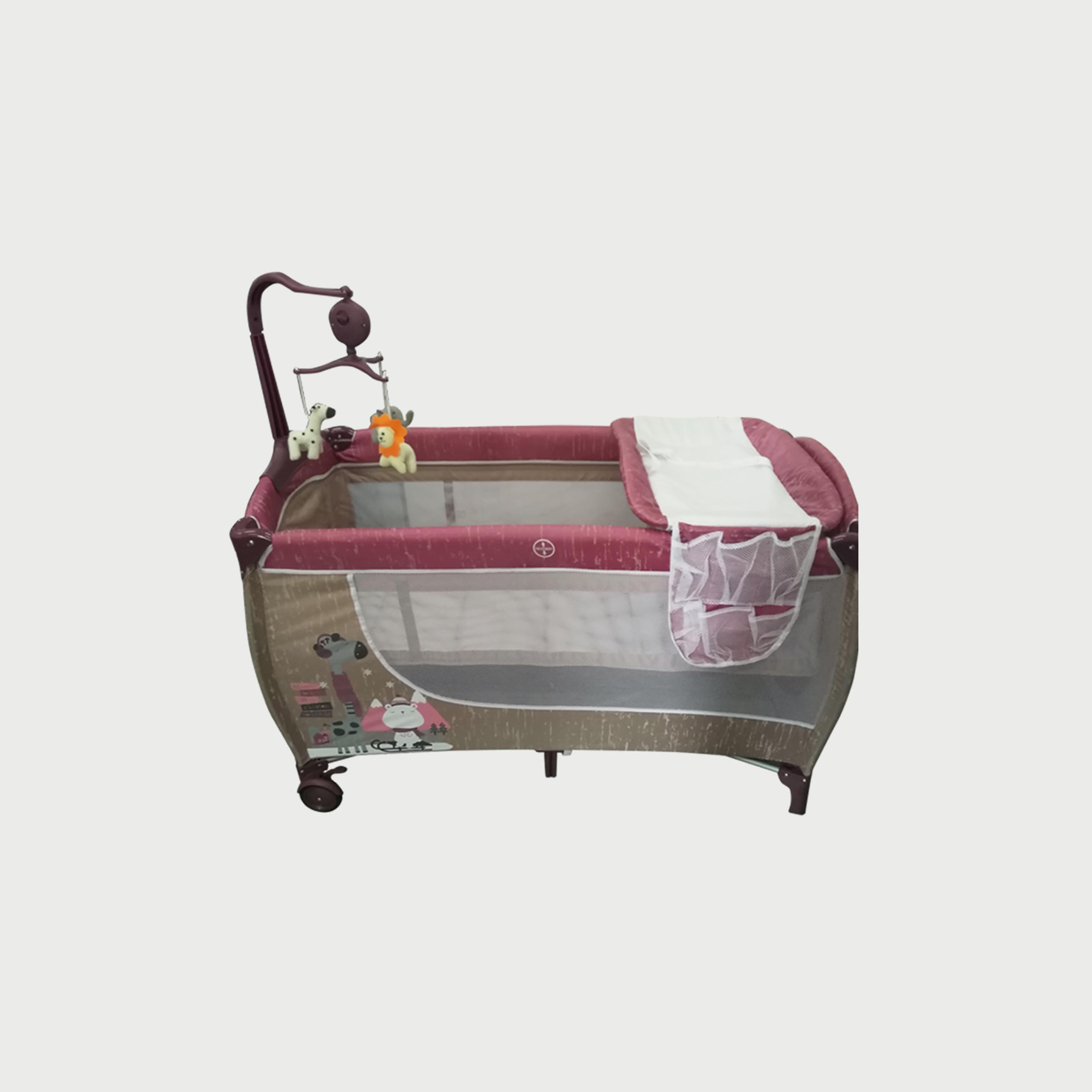Babylove Playpen & Bassinet with Two Layers and Toys-baby-nursery-furniture-cribsandbeds-bassinets-image-3
