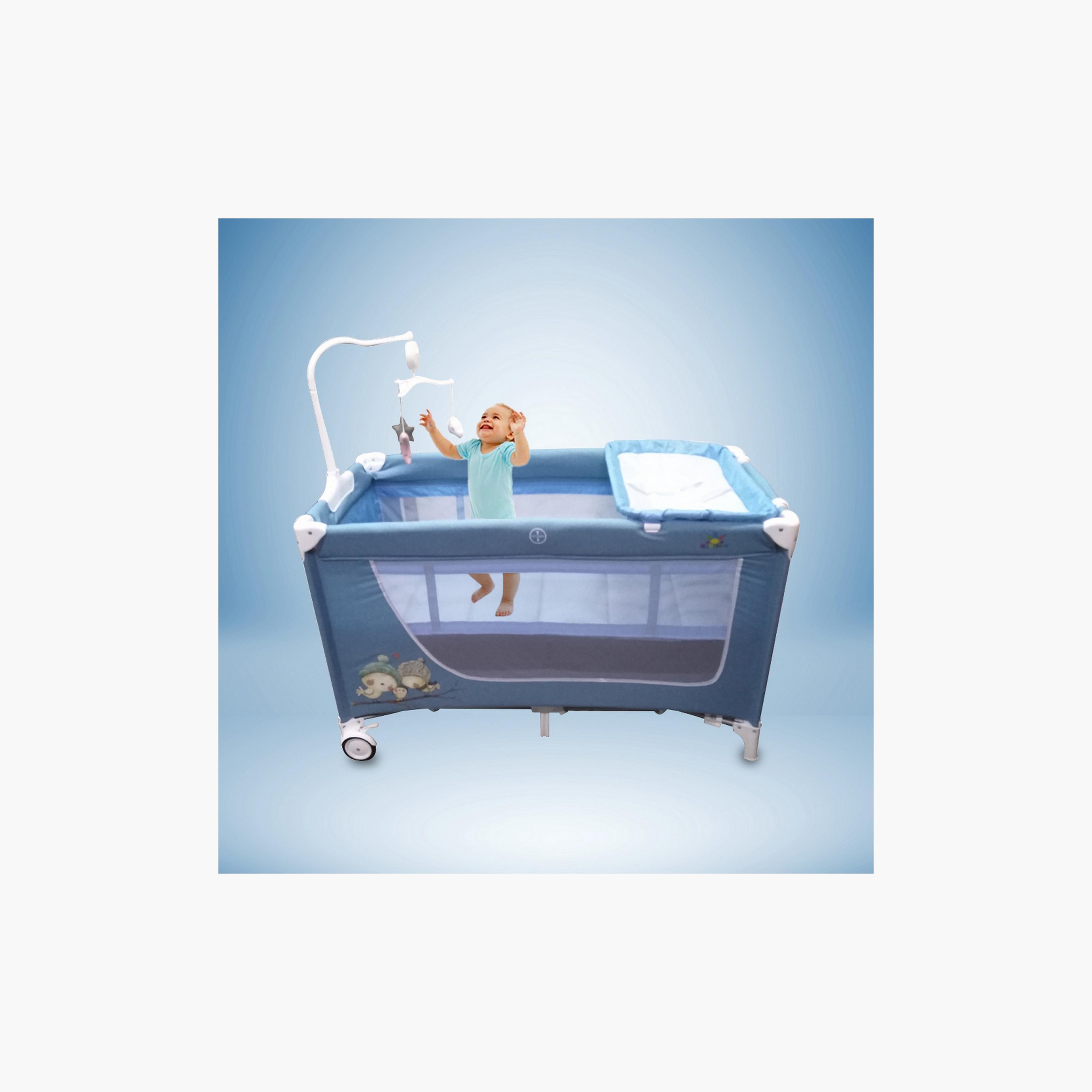 Babylove Playpen & Bassinet with Two Layers and Toys-baby-gear-travelcots-image-5