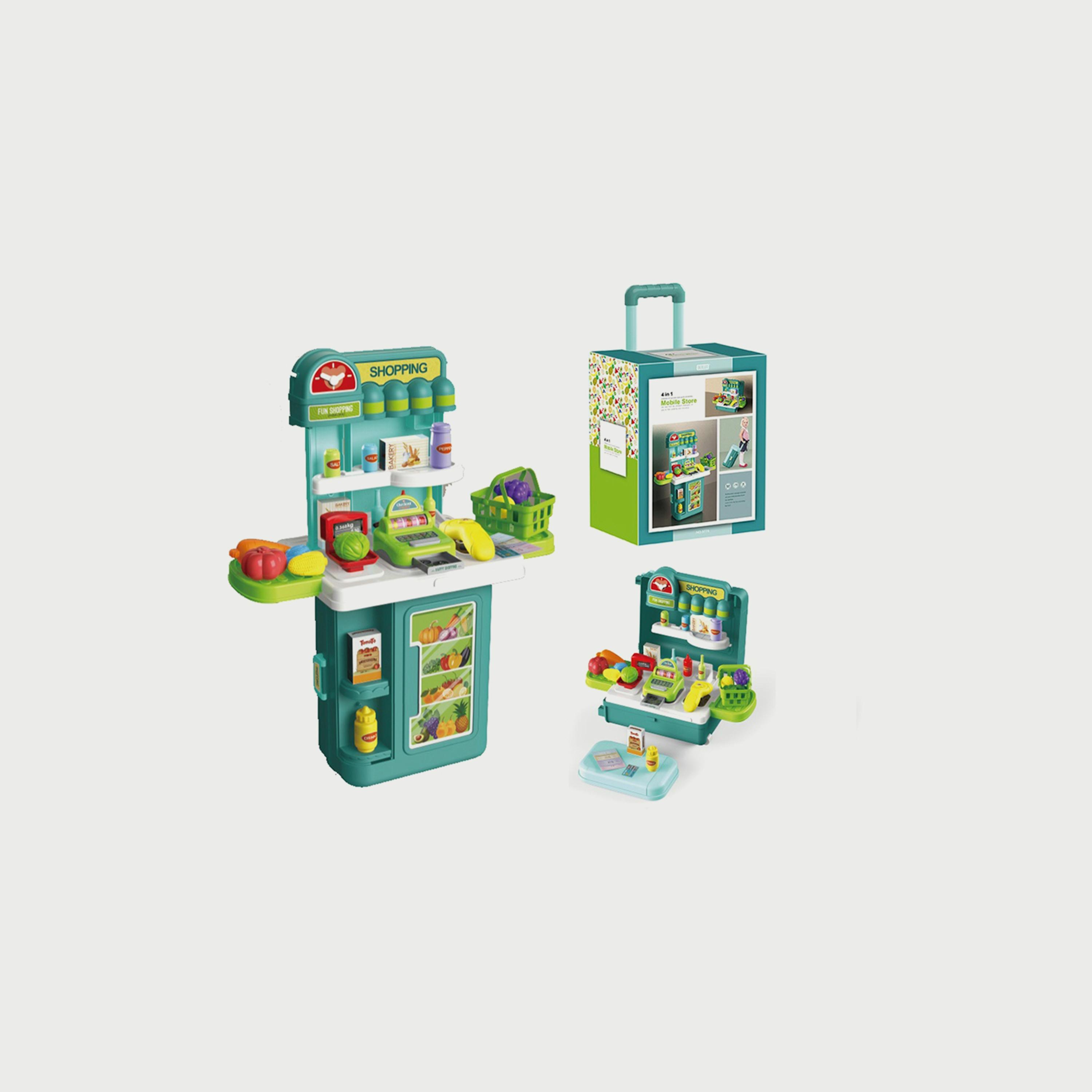 مجموعة محل البقالة المتنقل 4 في 1 من بسمة-toys-roleplay-supermarketandshoppingsets-image-1