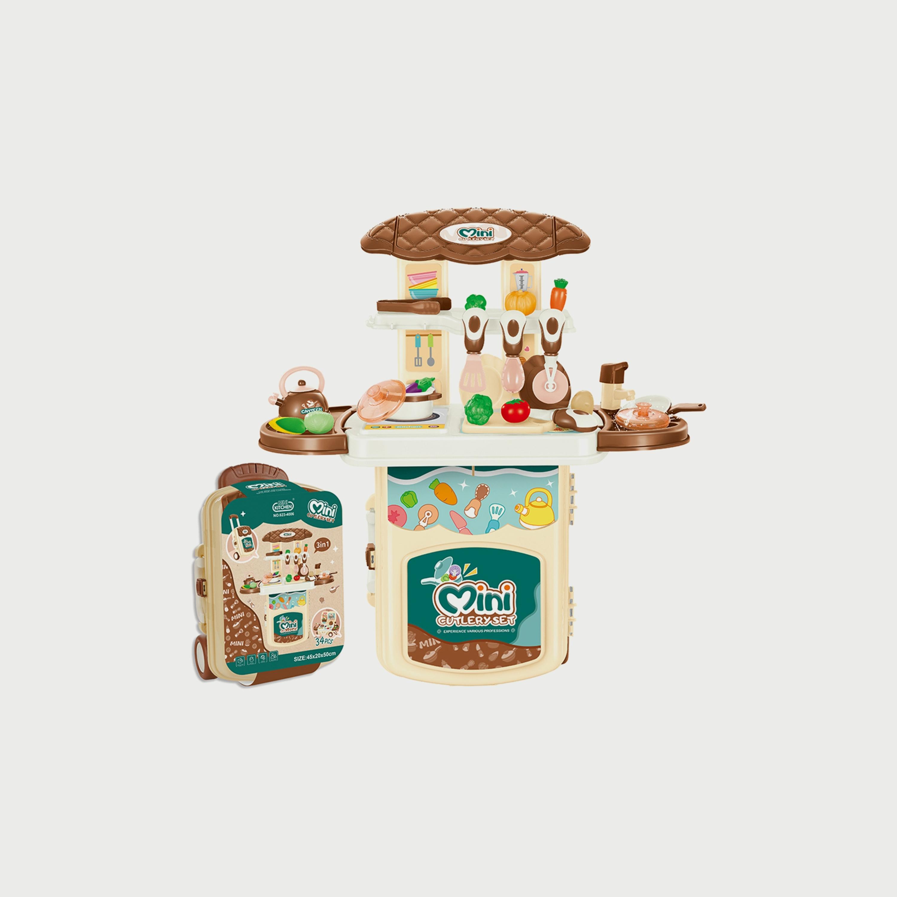 مجموعة أدوات المائدة 3 في 1 34 قطعة من بسمة-toys-roleplay-kitchensets-image-1