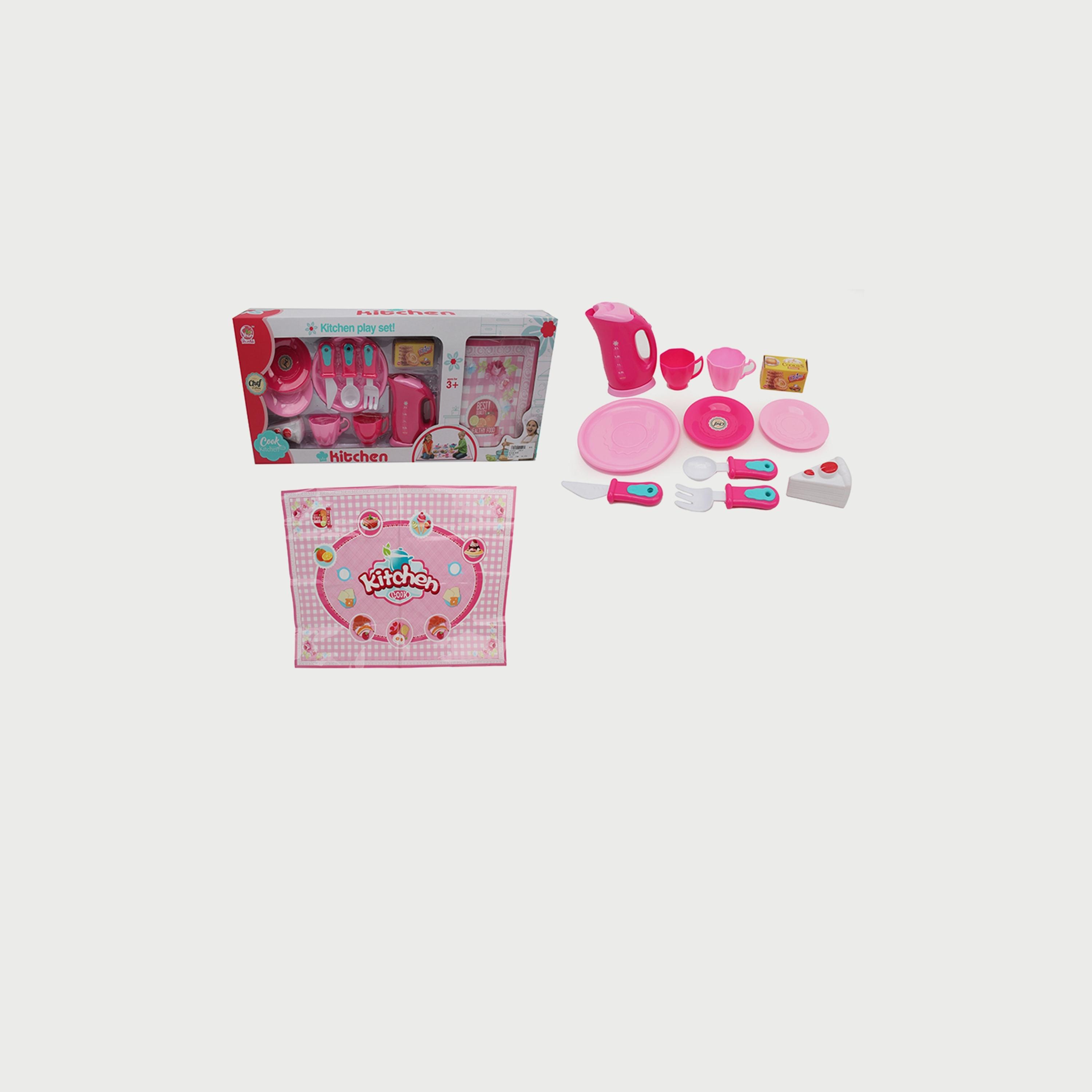 Basmah Kitchen Play Tea Set with Kettle-toys-roleplay-kitchensets-image-1