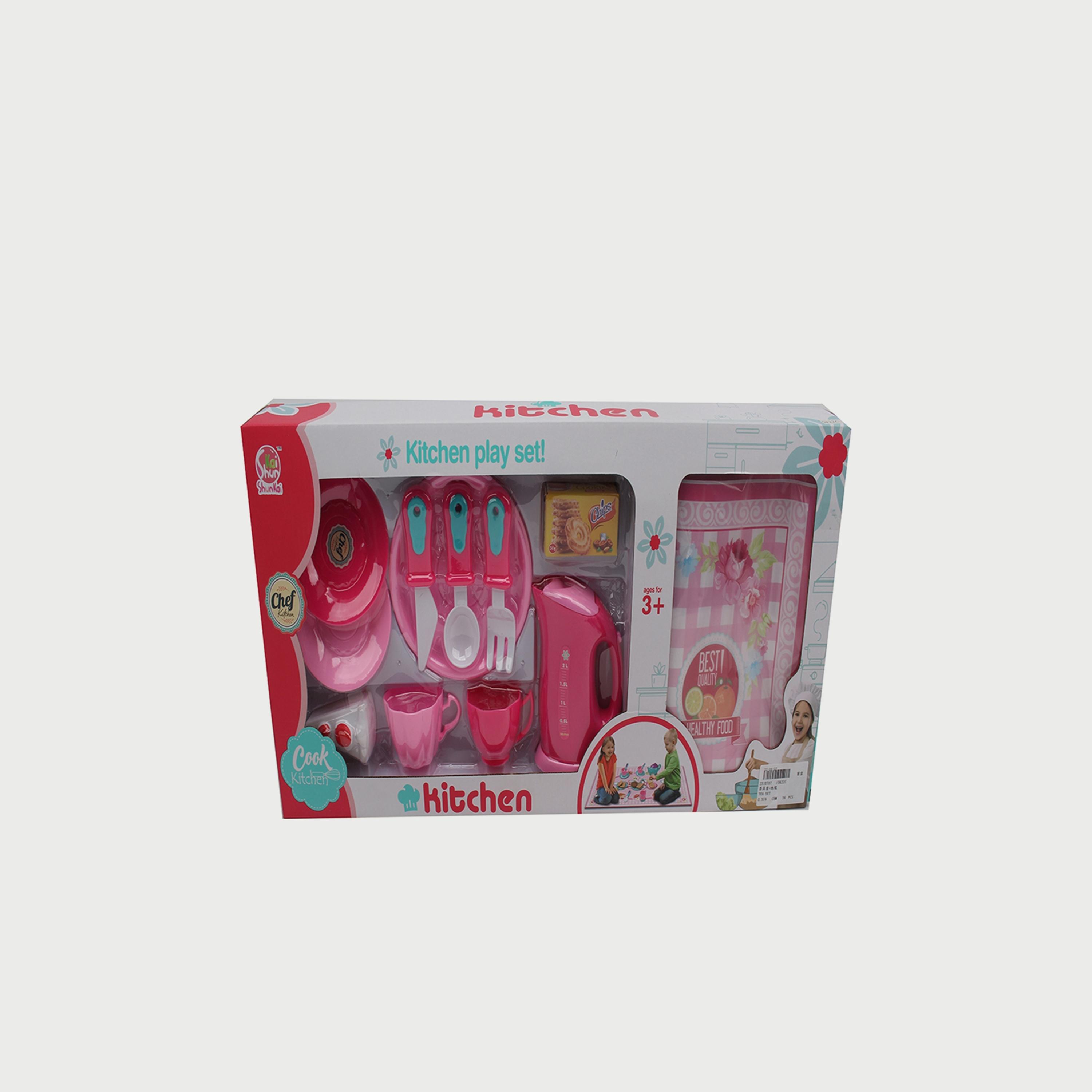 Basmah Kitchen Play Tea Set with Kettle-toys-roleplay-kitchensets-image-2