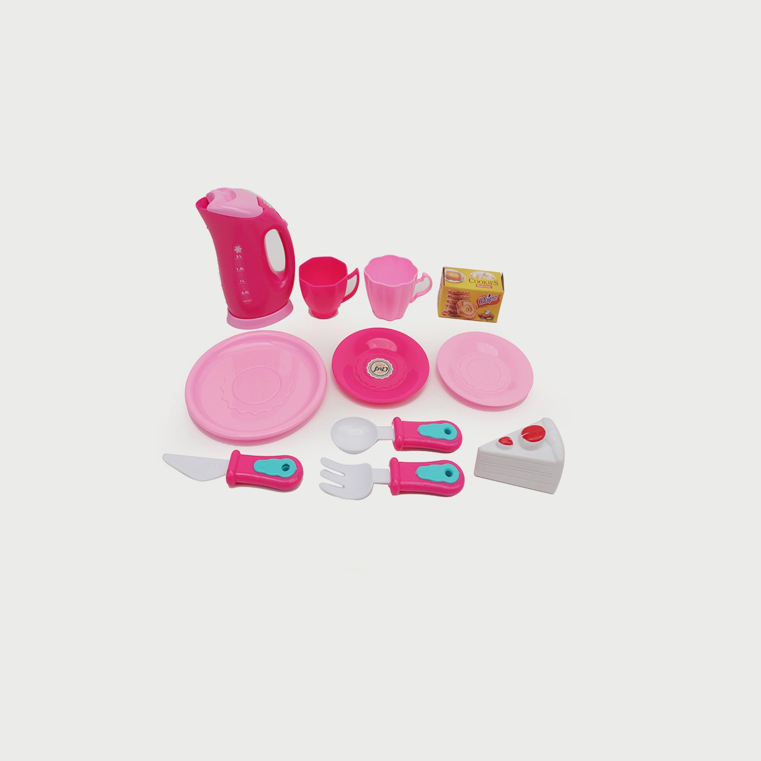 Basmah Kitchen Play Tea Set with Kettle-toys-roleplay-kitchensets-image-3