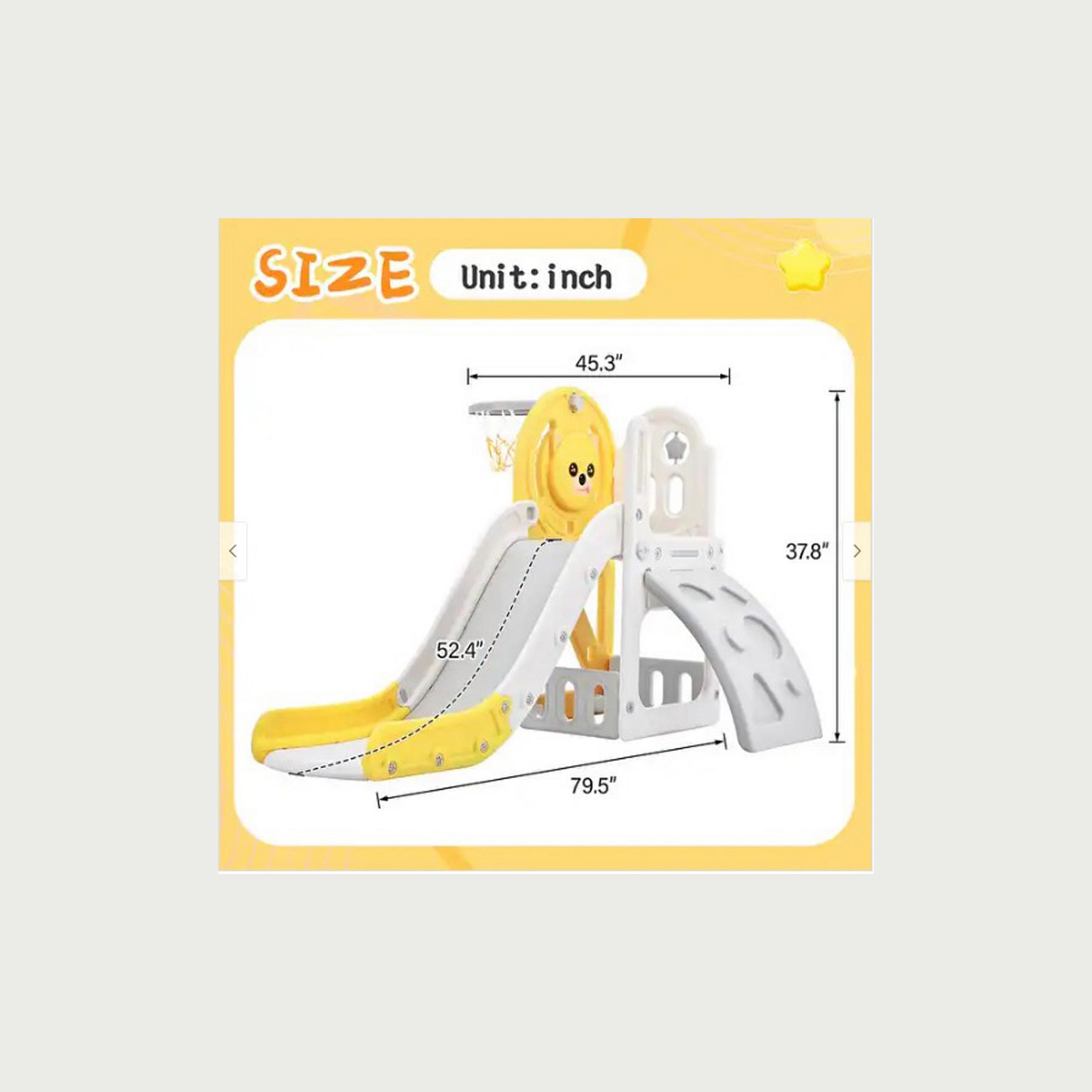 زلاقة متعددة المهام مع لوح تسلق وحلقة كرة سلة من بيبي لاف-baby-infantactivity-image-5