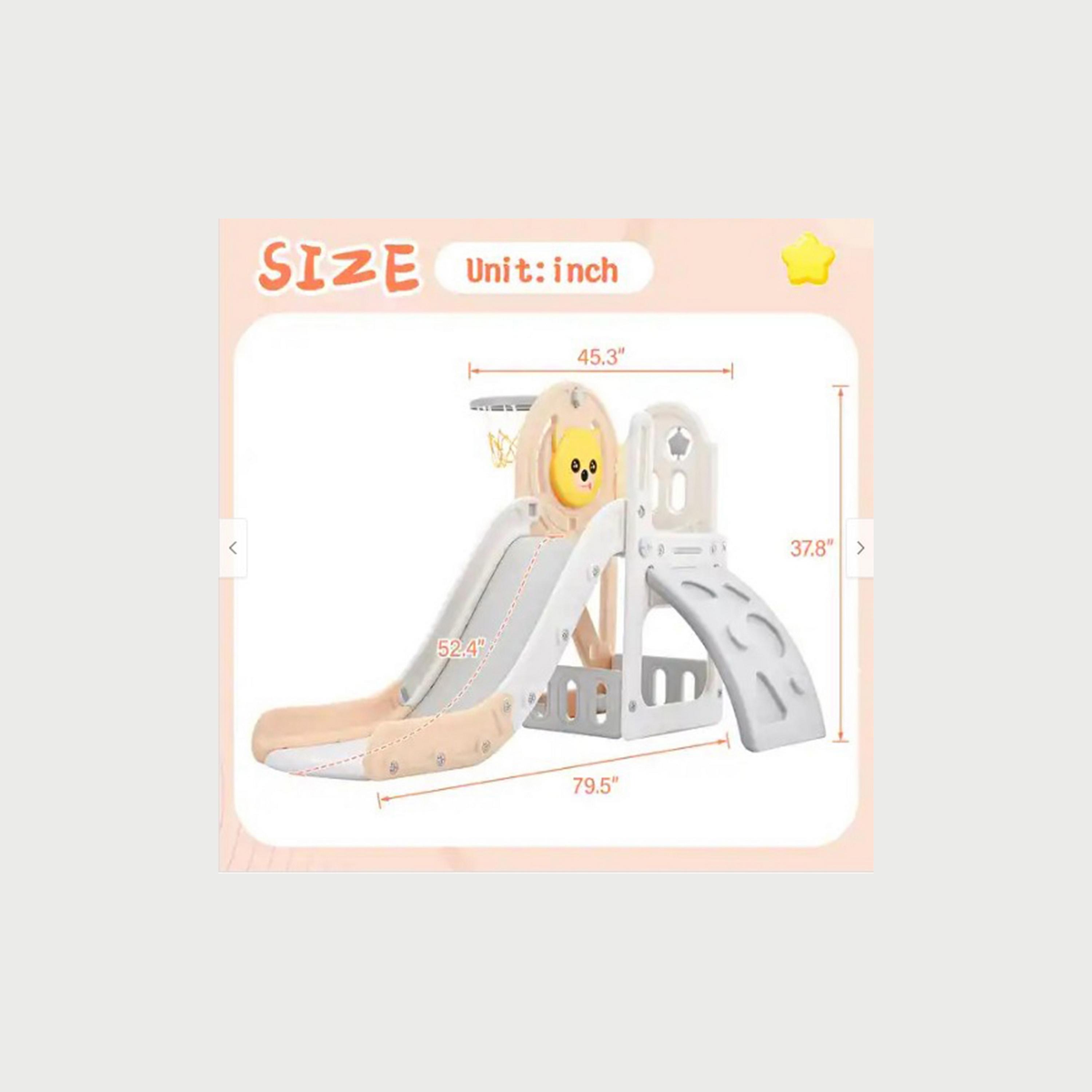 زلاقة متعددة المهام مع لوح تسلق وحلقة كرة سلة من بيبي لاف-baby-infantactivity-image-5