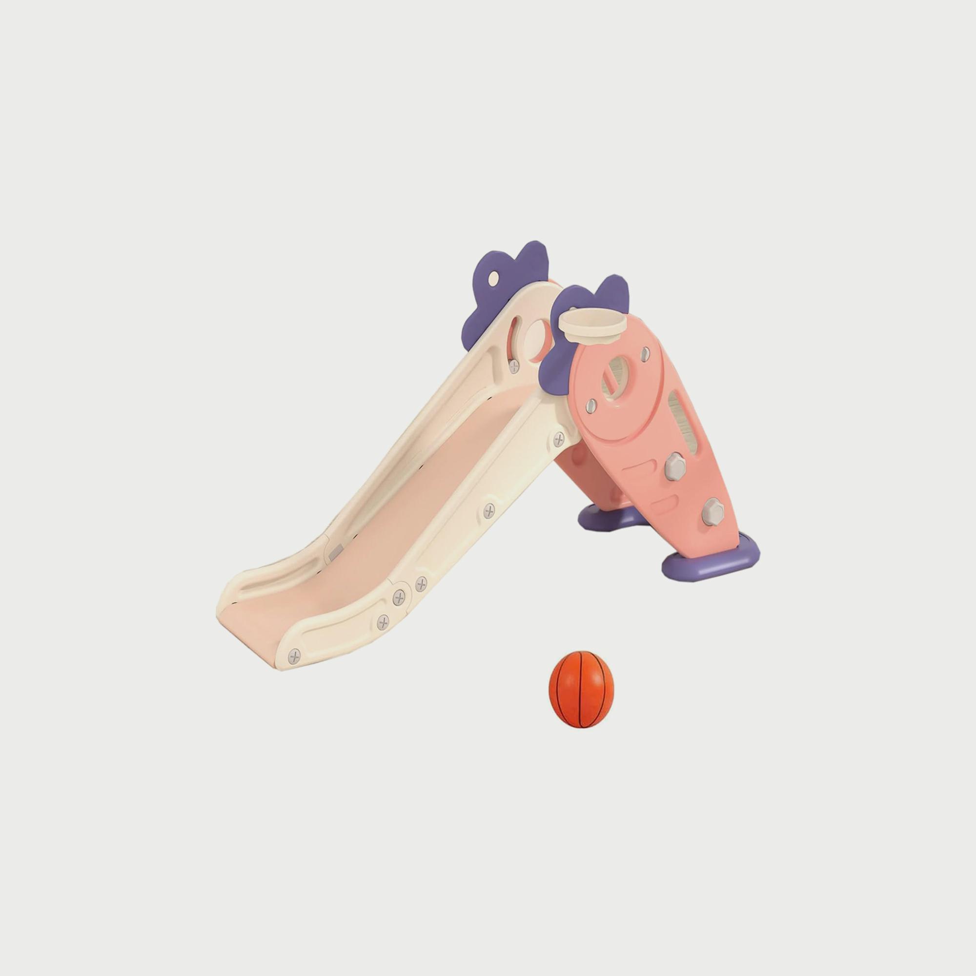 زلاقة جزرة مع لوح سفلي وحلقة كرة سلة من بيبي لاف-baby-infantactivity-image-1