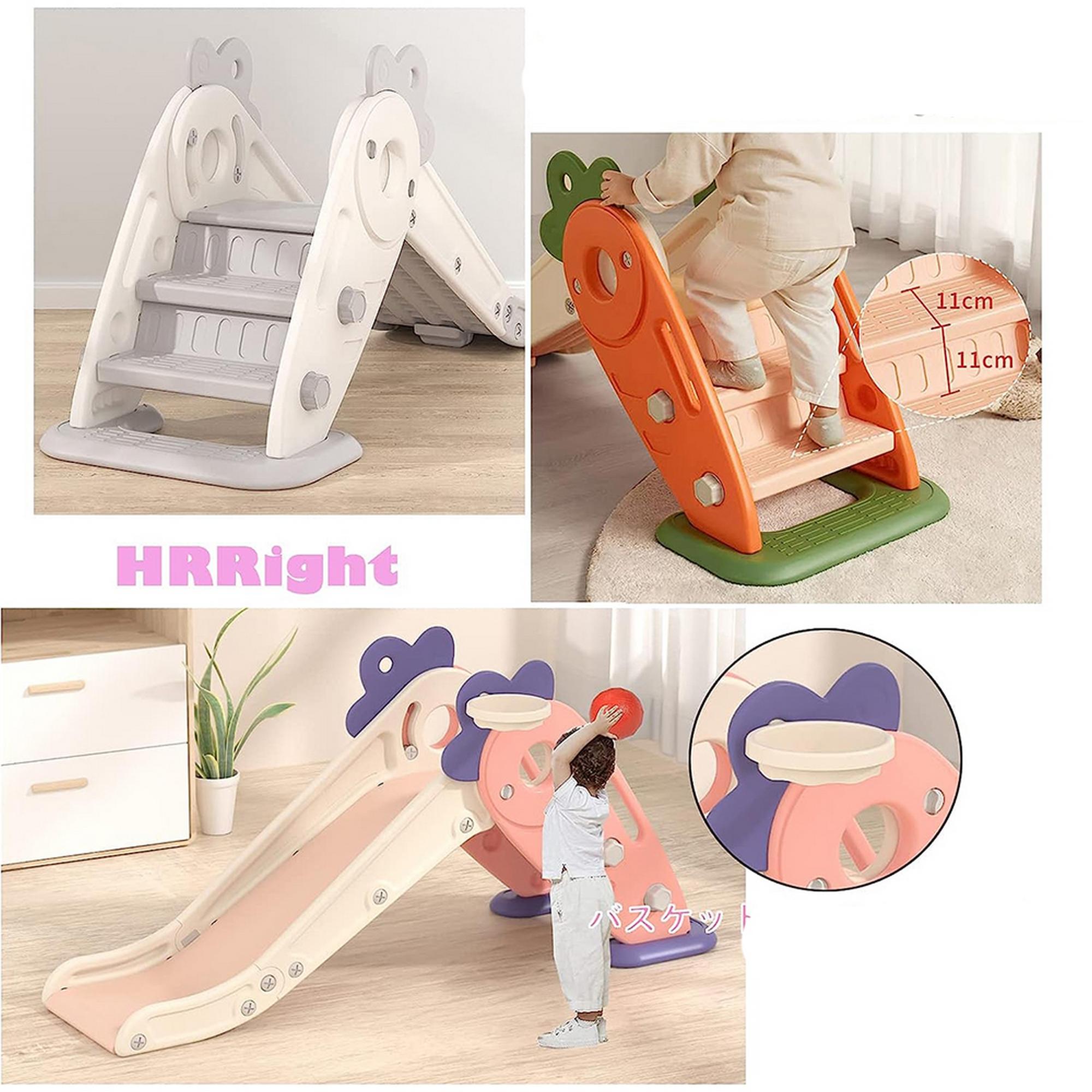 زلاقة جزرة مع لوح سفلي وحلقة كرة سلة من بيبي لاف-baby-infantactivity-image-3