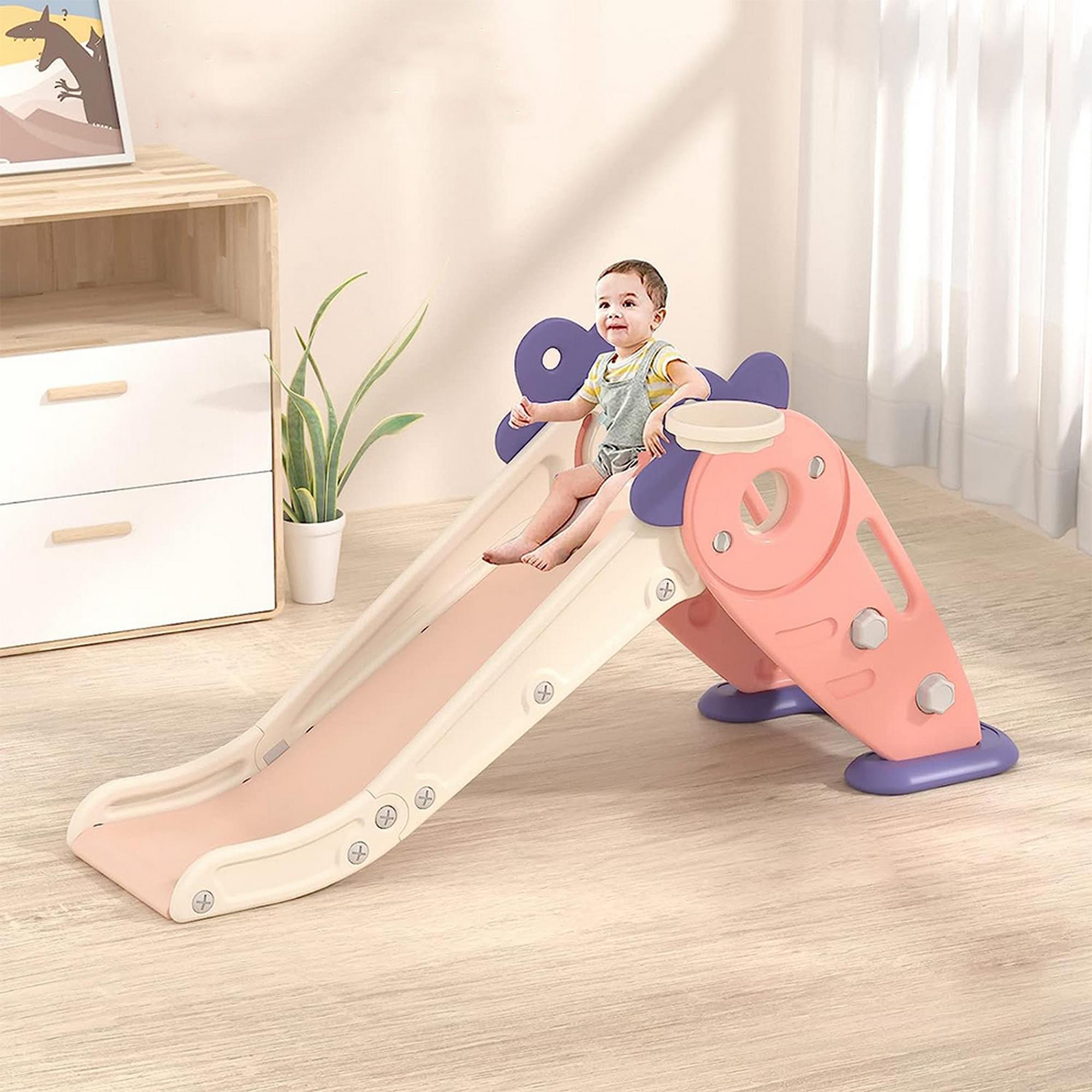 زلاقة جزرة مع لوح سفلي وحلقة كرة سلة من بيبي لاف-baby-infantactivity-image-4
