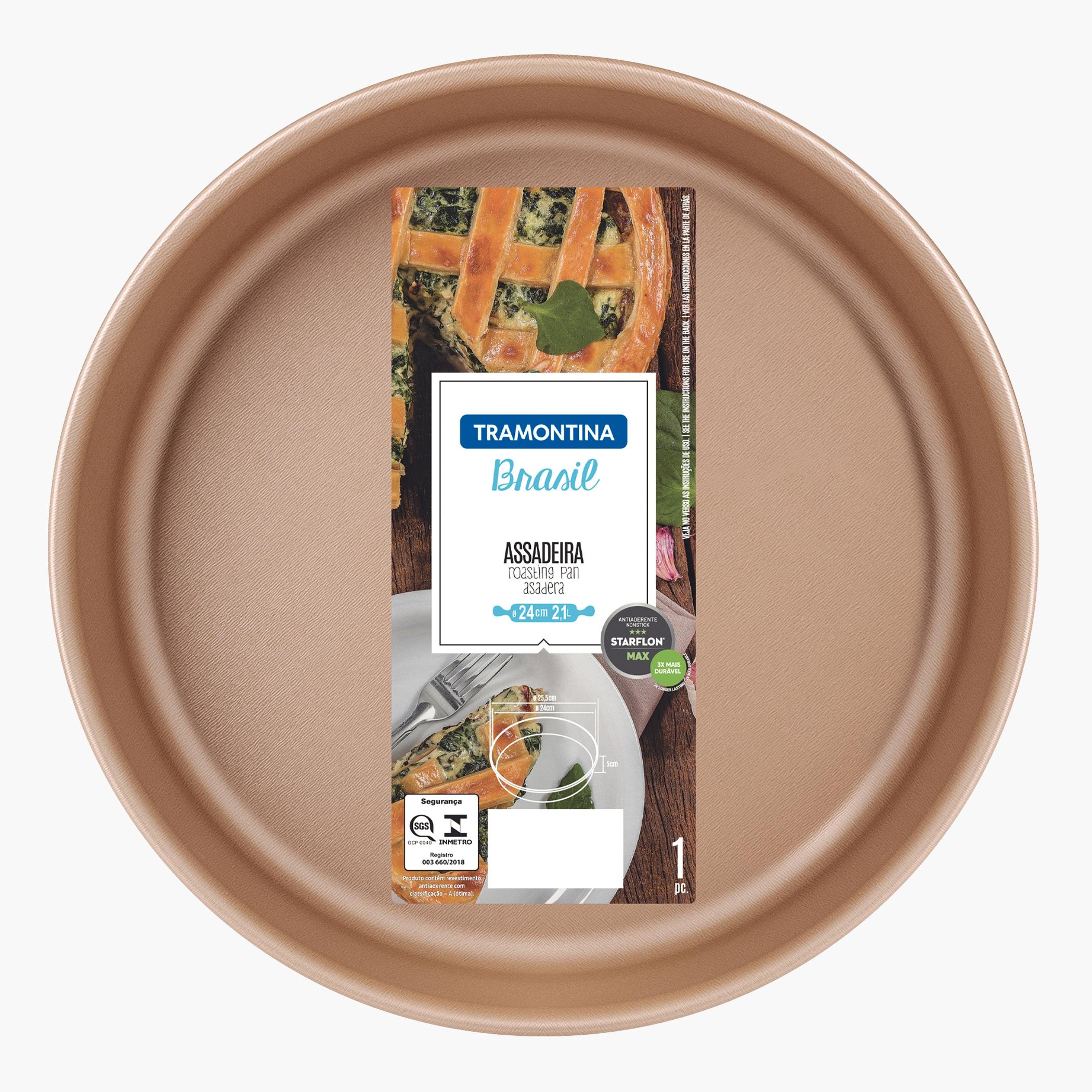 Tramontina Brasil 2.1 L Nonstick Aluminium Baking Pan - 24 cm